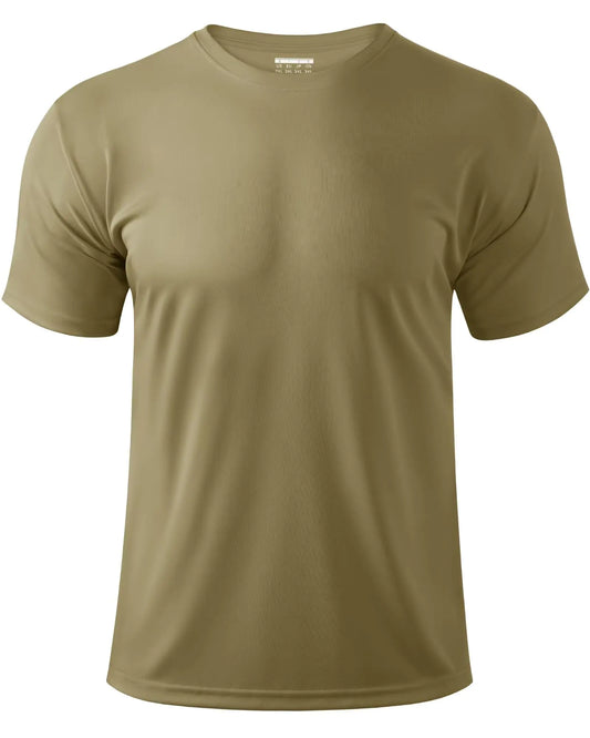 Boladeci Sun Shirts for Men Uv Shirts for Men Rash Guard Short Sleeve Olive Drab SPF Shirts for Men Athletic Shirts Sun Protection Hiking Work Mens Tee Shirts Small Swim Top