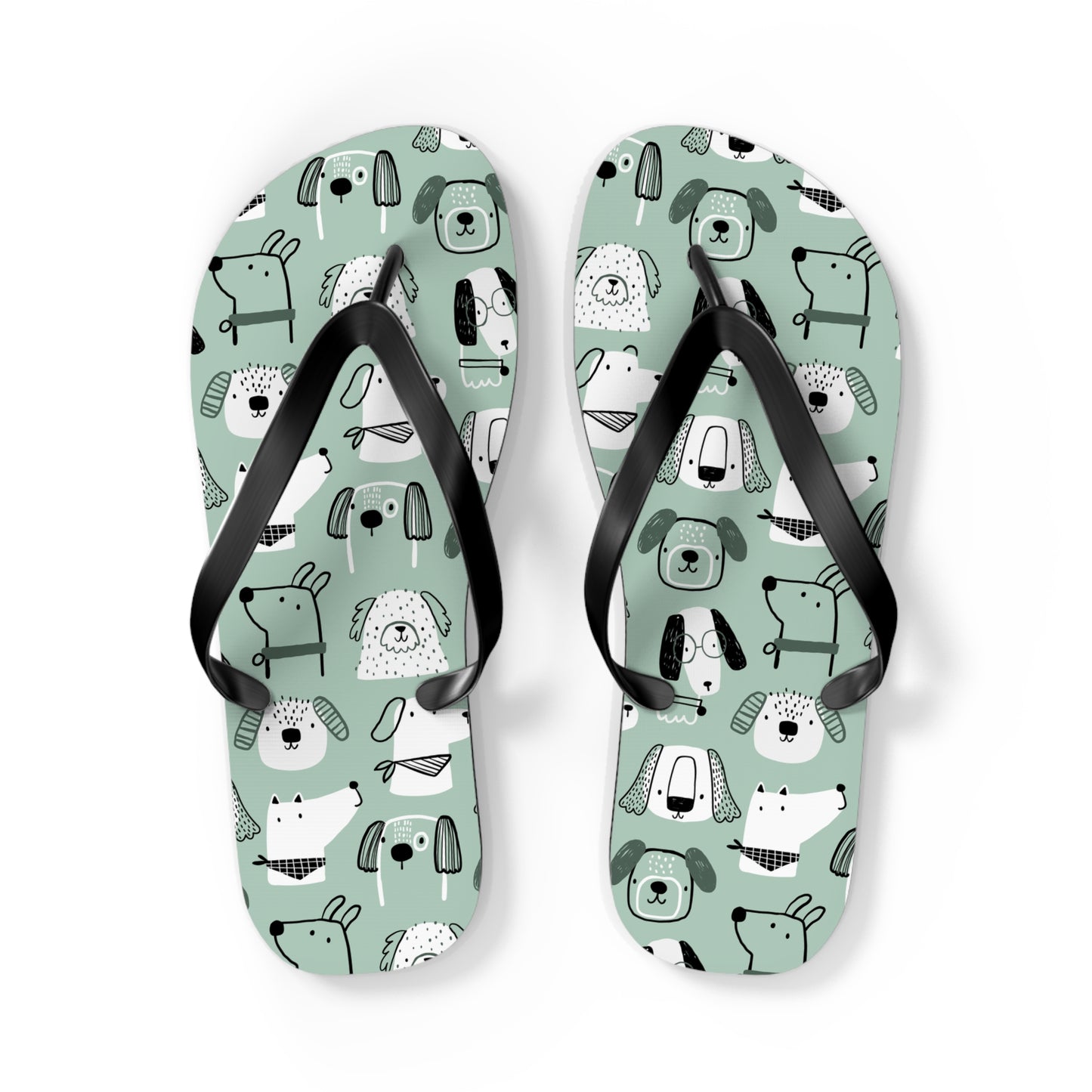 Illustrated Doggers Flip Flops - Lizard Vigilante