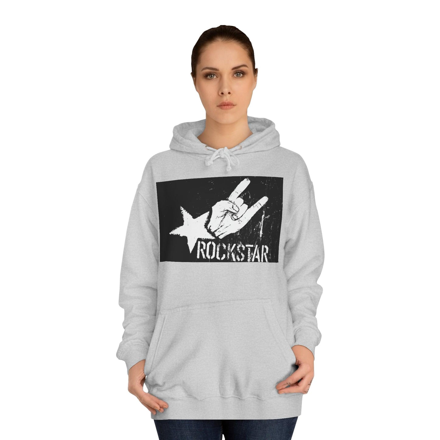 Rock Star Hand Sign Unisex College Hoodie - Lizard Vigilante