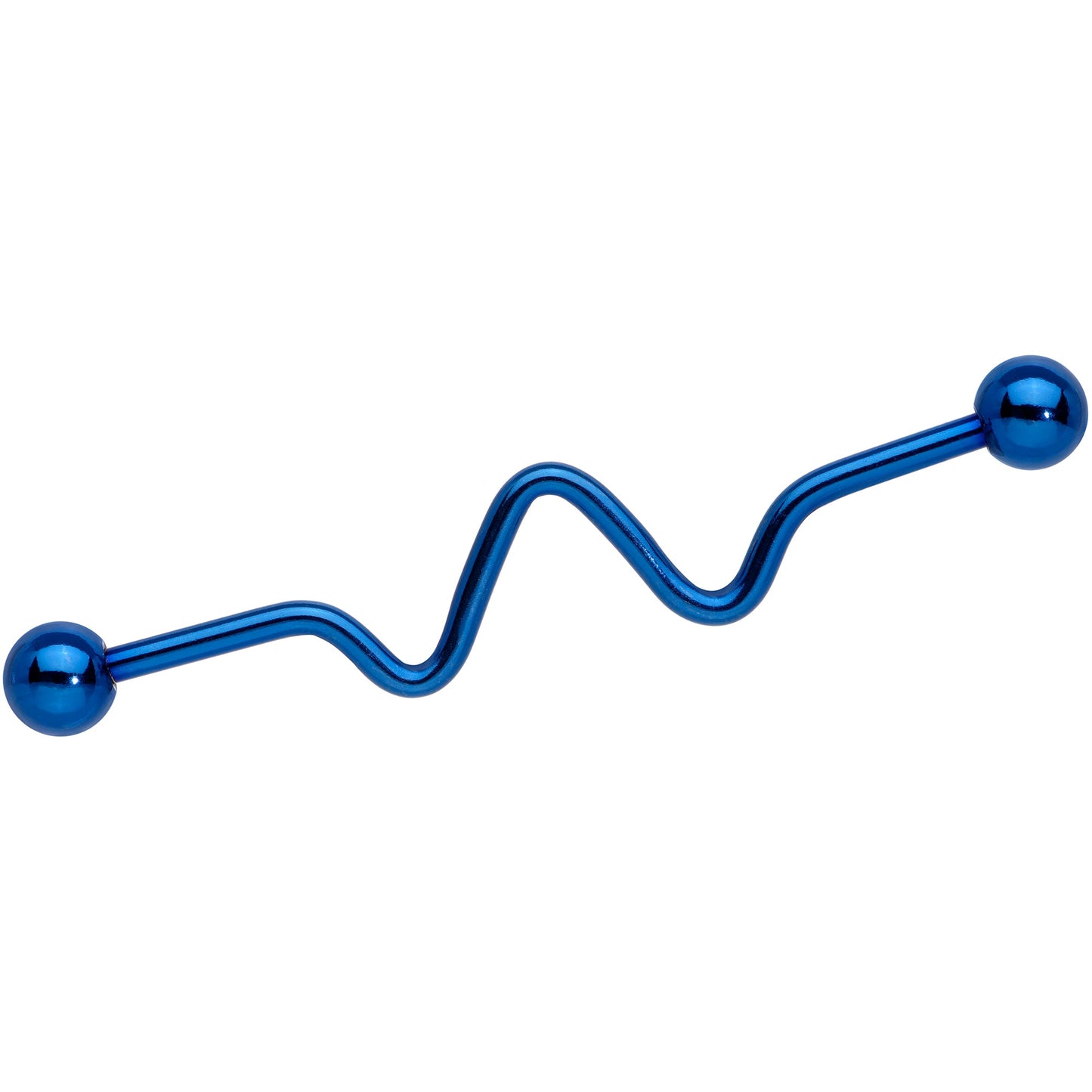 Wave Blue Anodized Titanium Industrial Project Bar 40mm