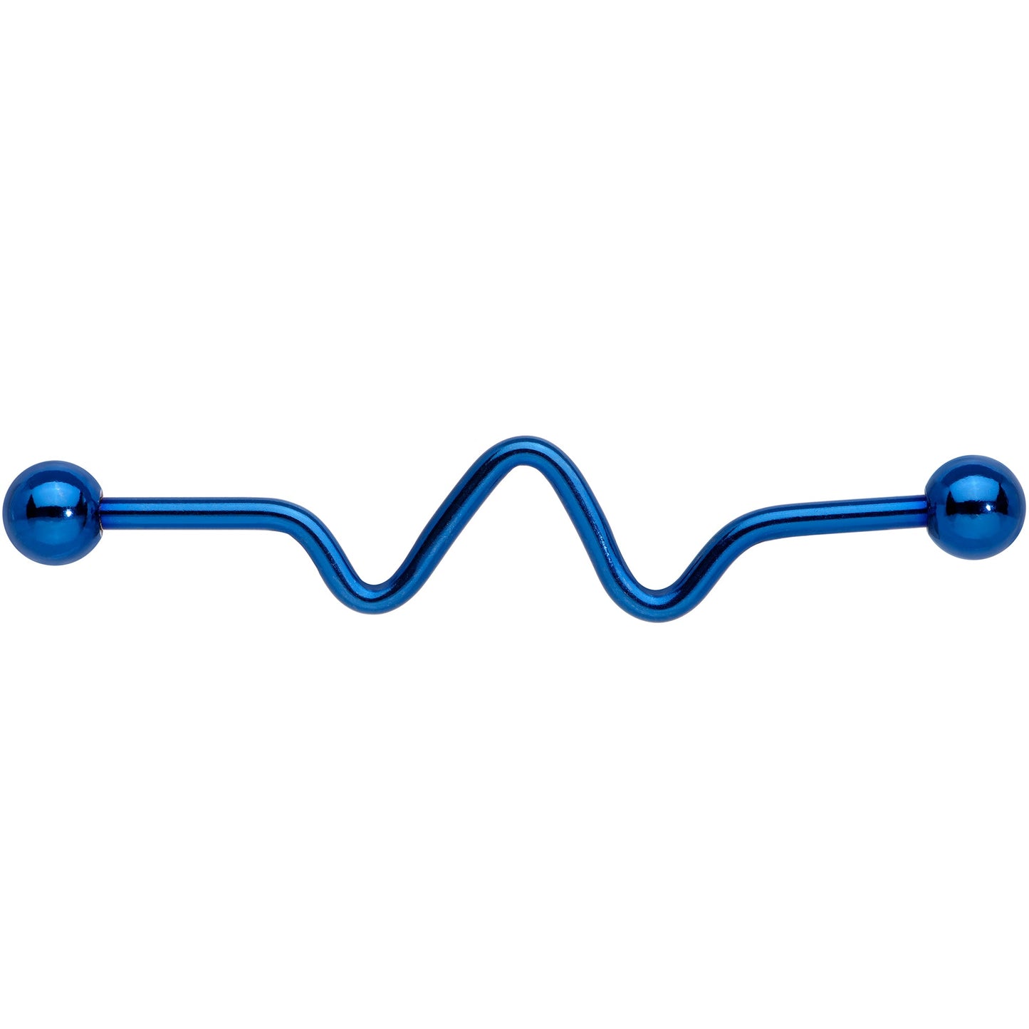 Wave Blue Anodized Titanium Industrial Project Bar 40mm