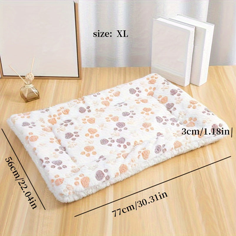 Warm Thickened Flannel Winter Blanket - Multicolor Pet Dog Sleeping Mat - Kennel Mat