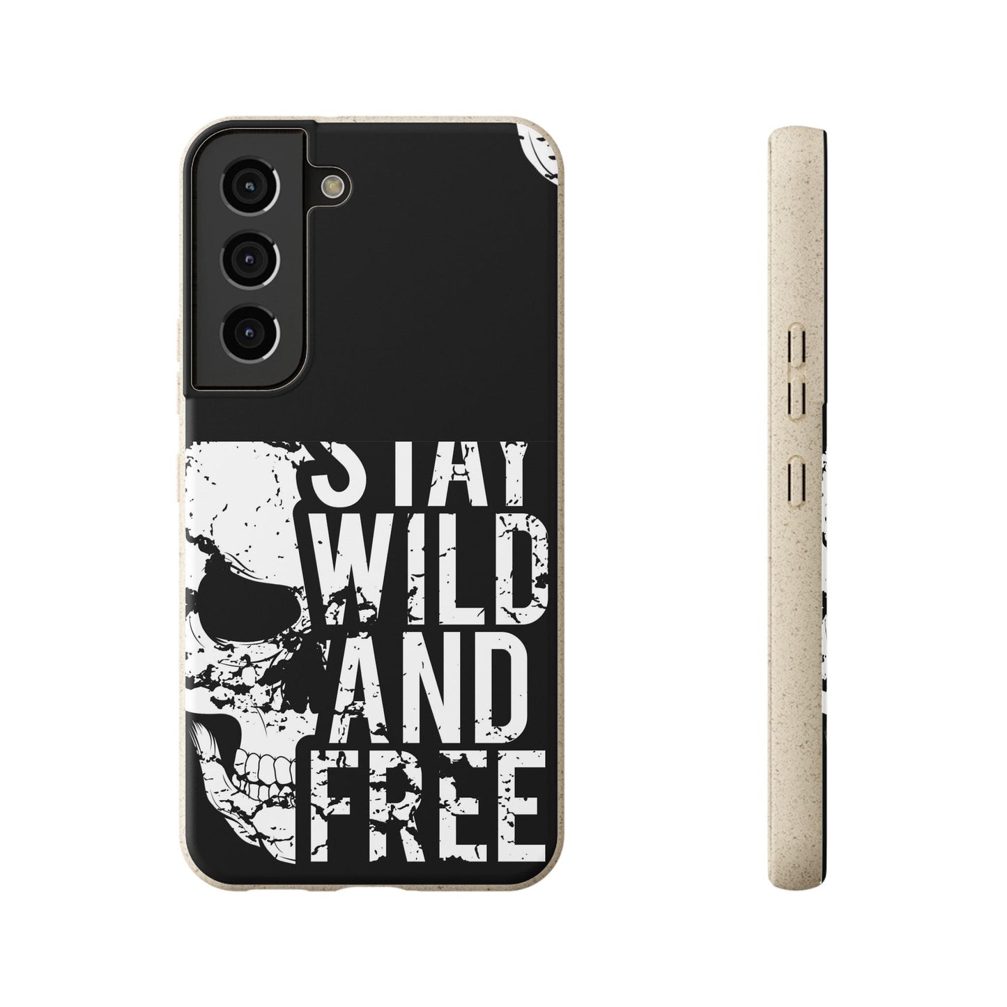 Stay Wild And Free Skull Biodegradable Cases - Lizard Vigilante