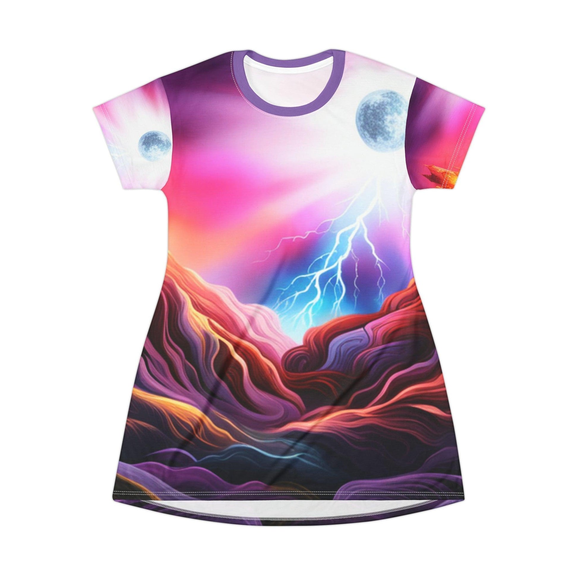 LightningOrb T-Shirt Dress - Lizard Vigilante