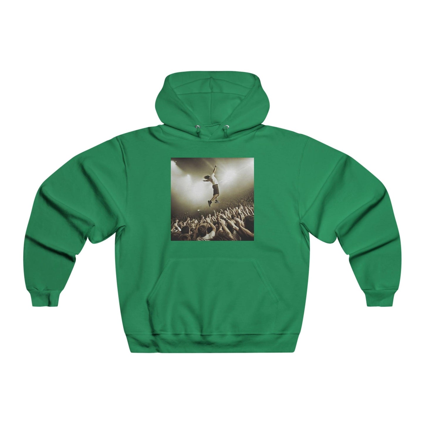 Grunge Concert Men's NUBLEND® Hooded Sweatshirt - Lizard Vigilante