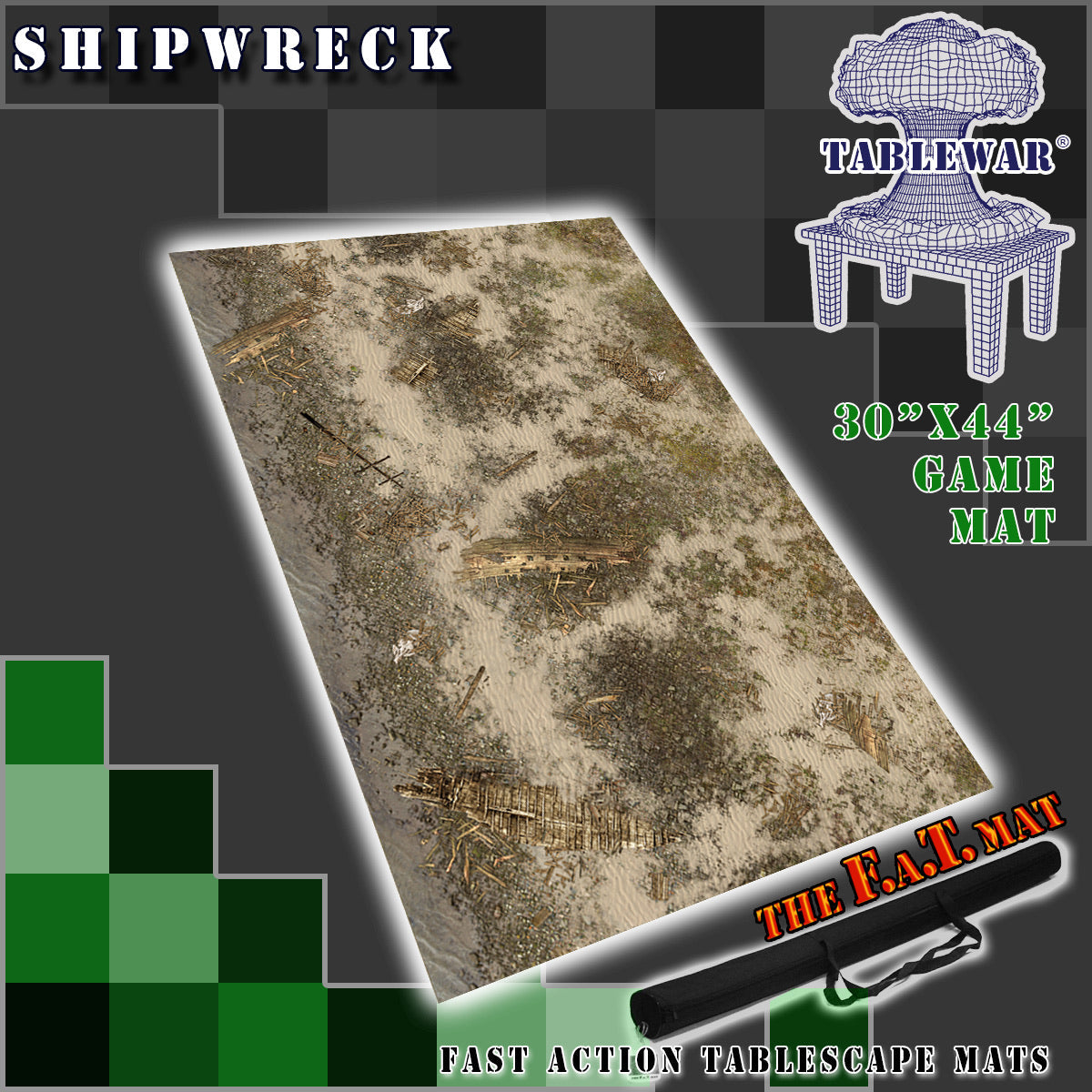 30x44" 'Shipwreck' F.A.T. Mat Battle Gaming Mat