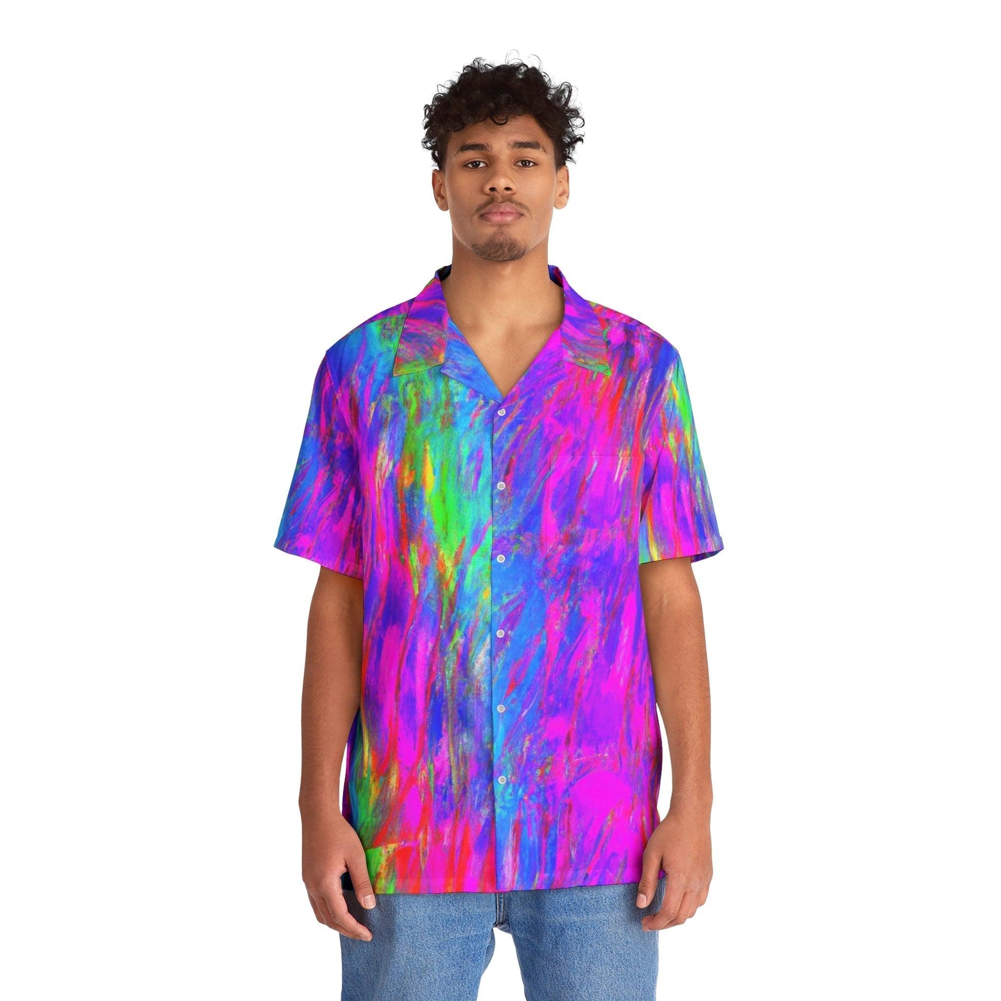 Supercolor Gel Men's Hawaiian Shirt - Lizard Vigilante