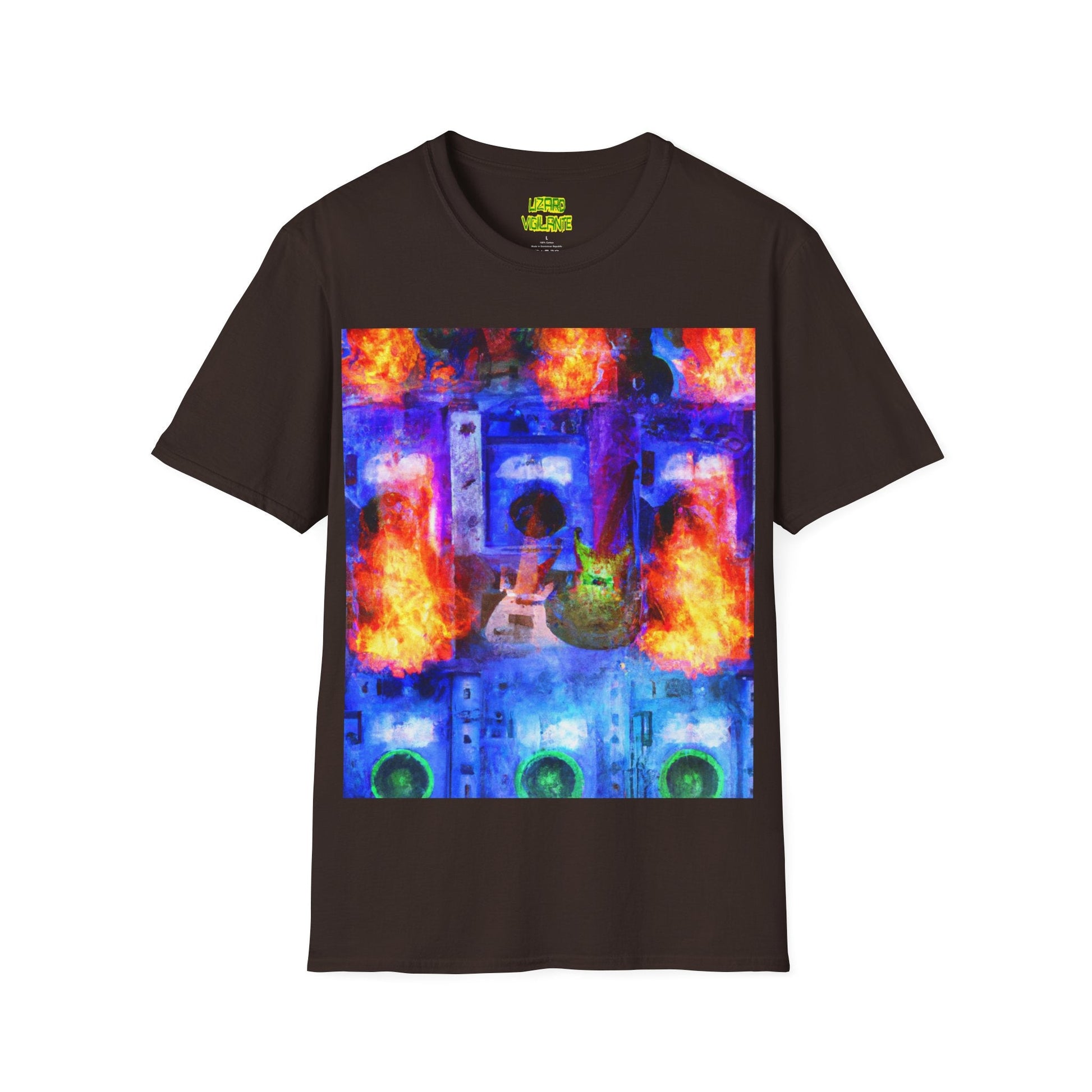 Rock Flame Unisex Softstyle T-Shirt - Lizard Vigilante