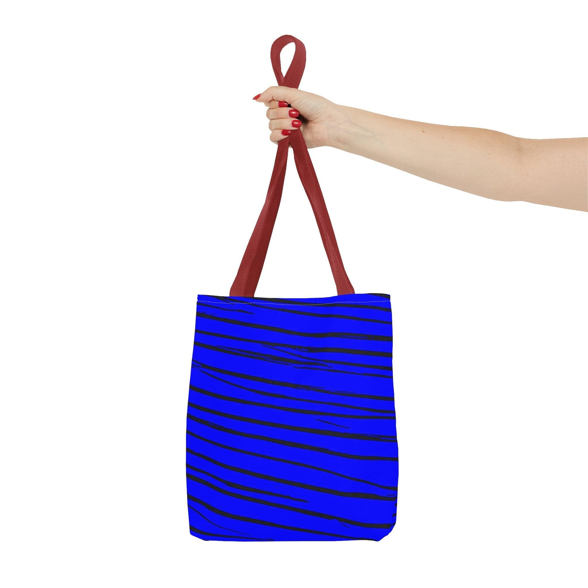 Black & Blue Strips Tote Bag - Lizard Vigilante