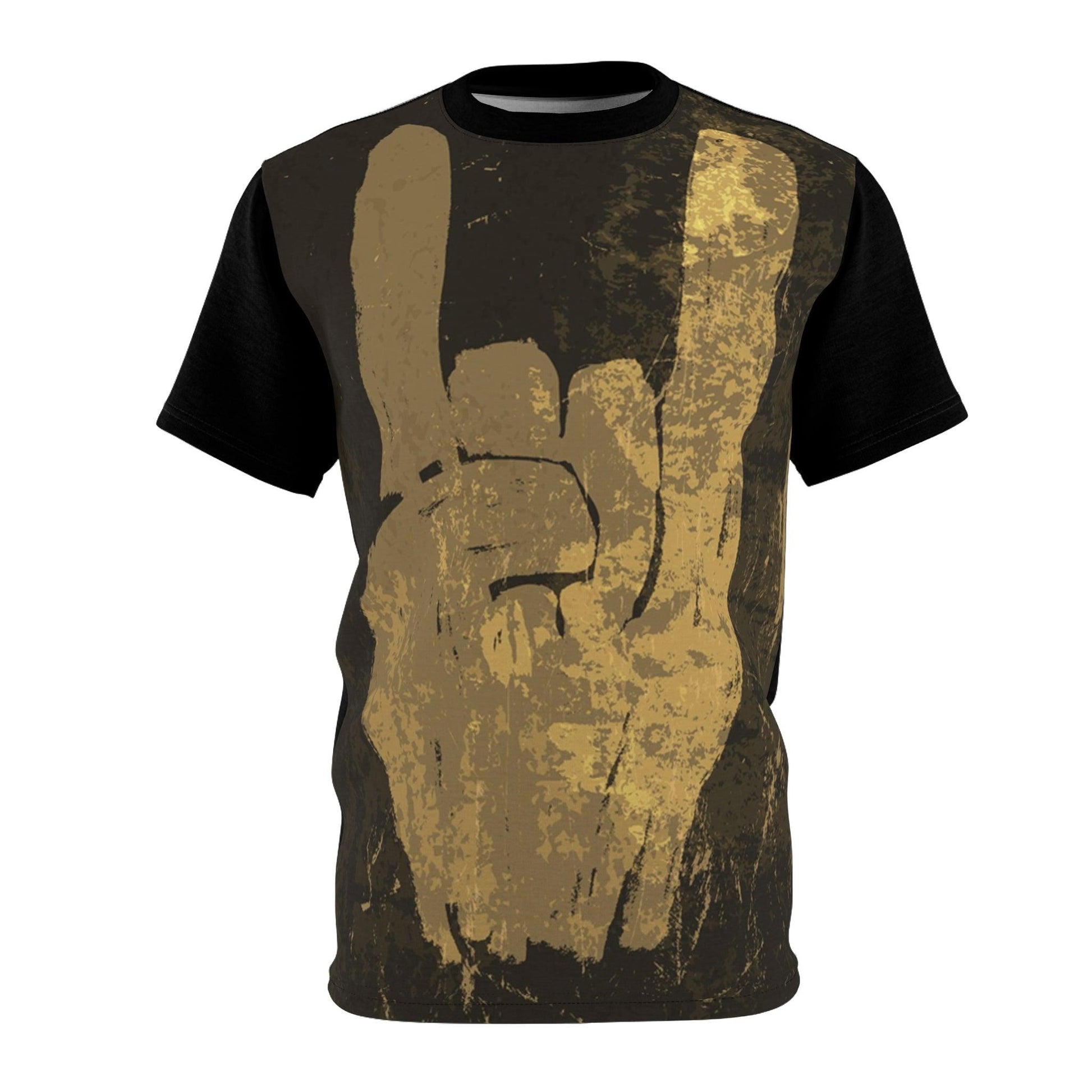 Rock On Dio Horns Unisex Cut & Sew Tee (AOP) - Lizard Vigilante