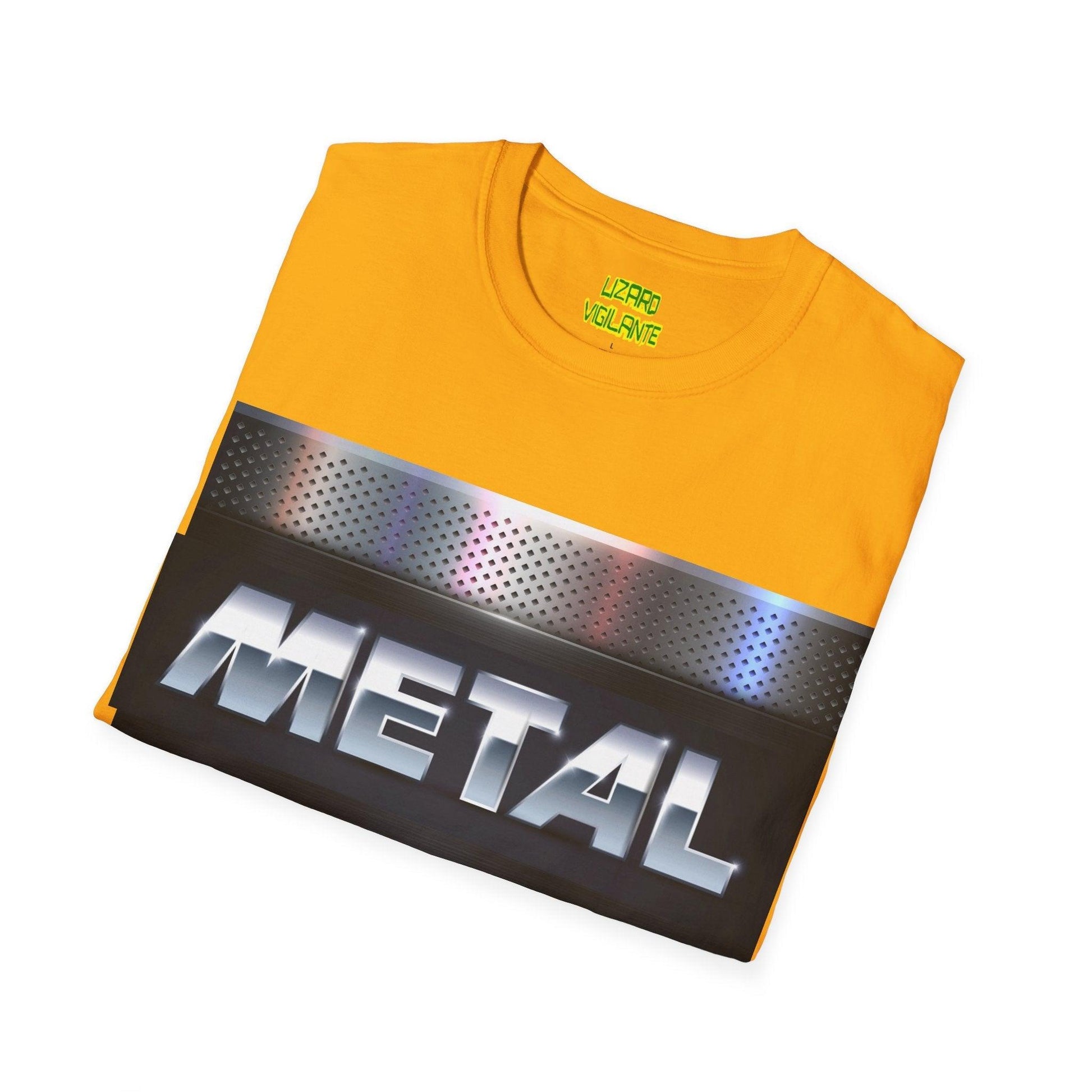 METAL Plate Unisex Softstyle T-Shirt - Lizard Vigilante