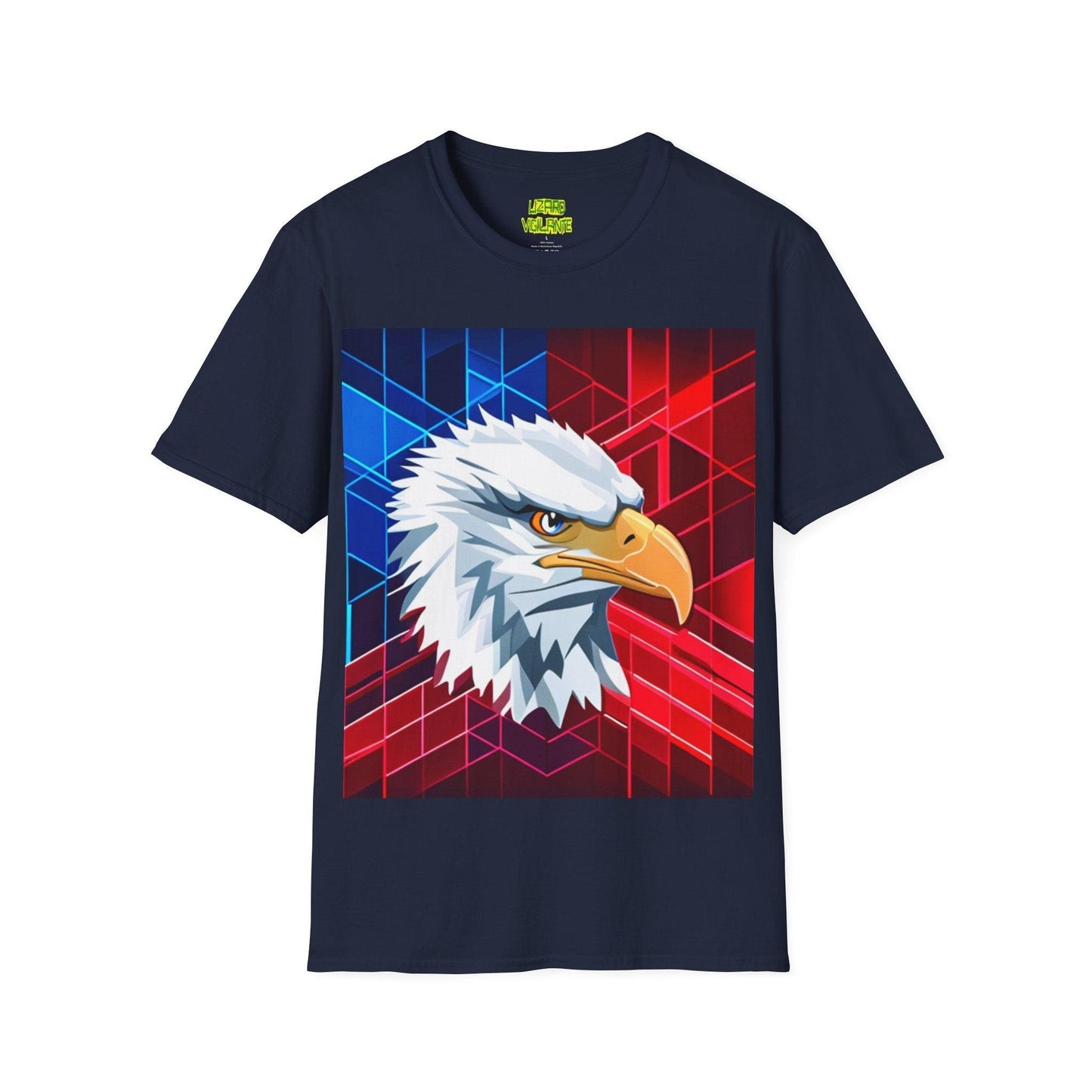 Geometric Eagle Bird Unisex Softstyle T-Shirt - Lizard Vigilante