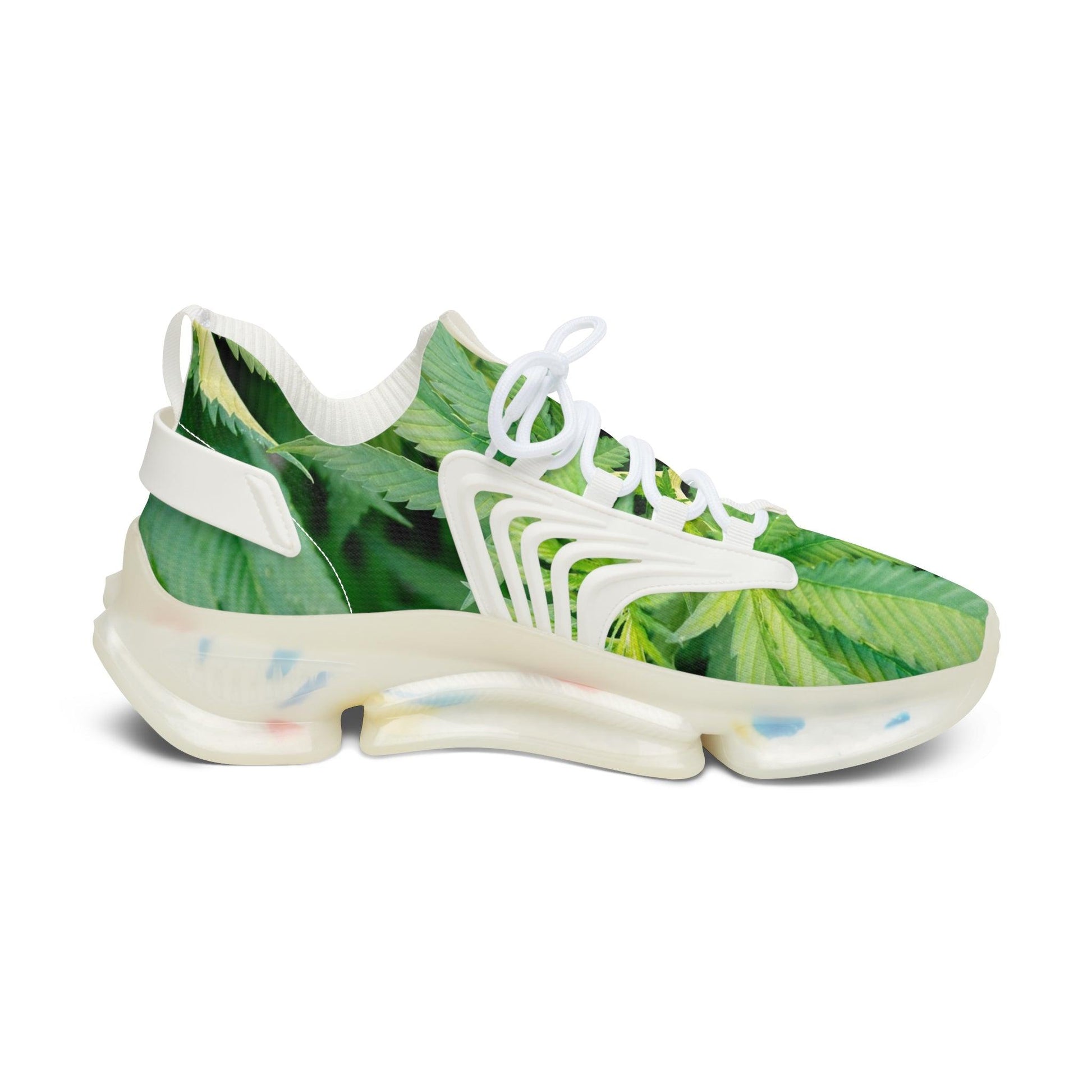 Women's Weed Leaves Mesh Sneakers - Premium Shoes from Printify - Just $67.69! Shop now at Lizard Vigilante