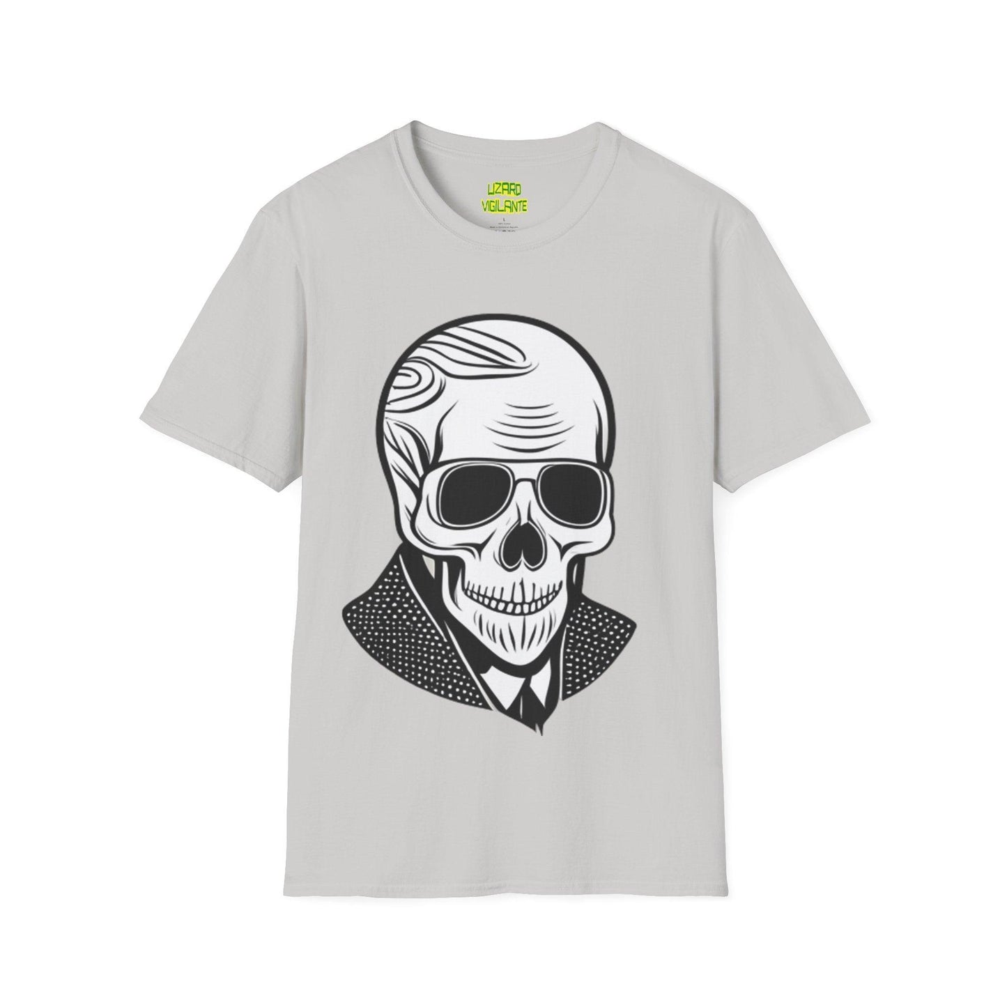 Skull Portrait Unisex Softstyle T-Shirt - Lizard Vigilante