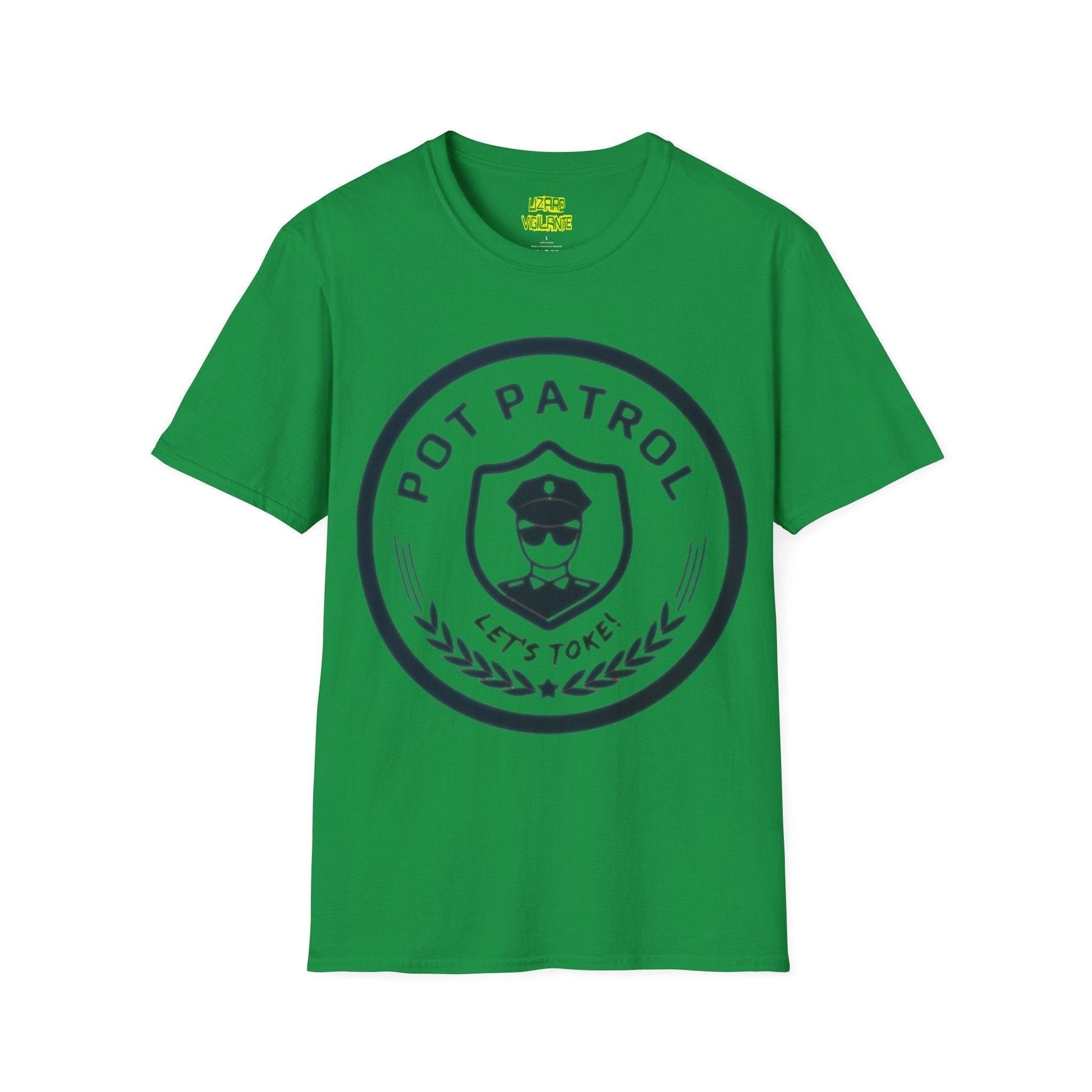 POT PATROL Let's Toke! Unisex Softstyle T-Shirt - Lizard Vigilante