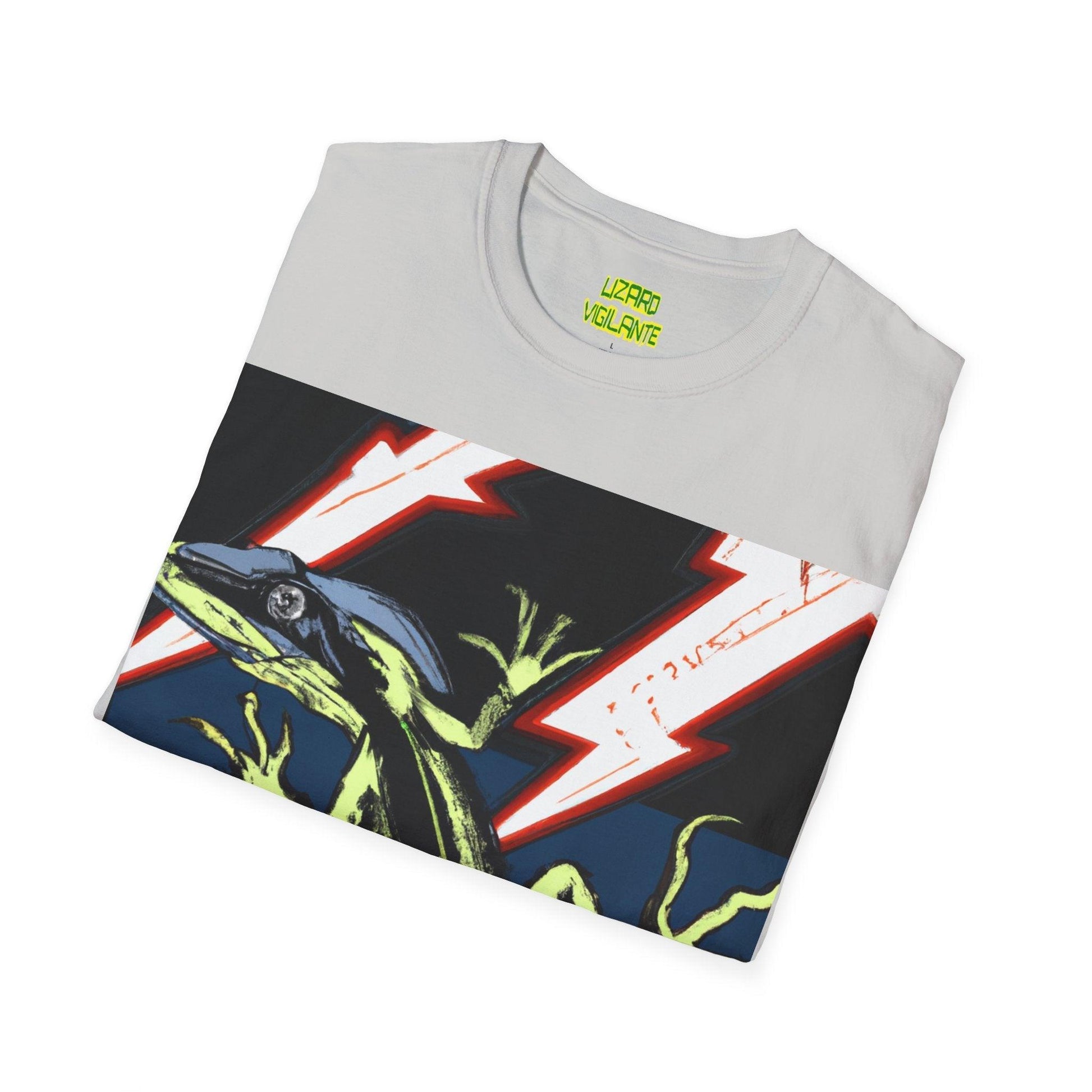 Lizard Vigilante Lightning Leap Unisex Softstyle T-Shirt - Lizard Vigilante