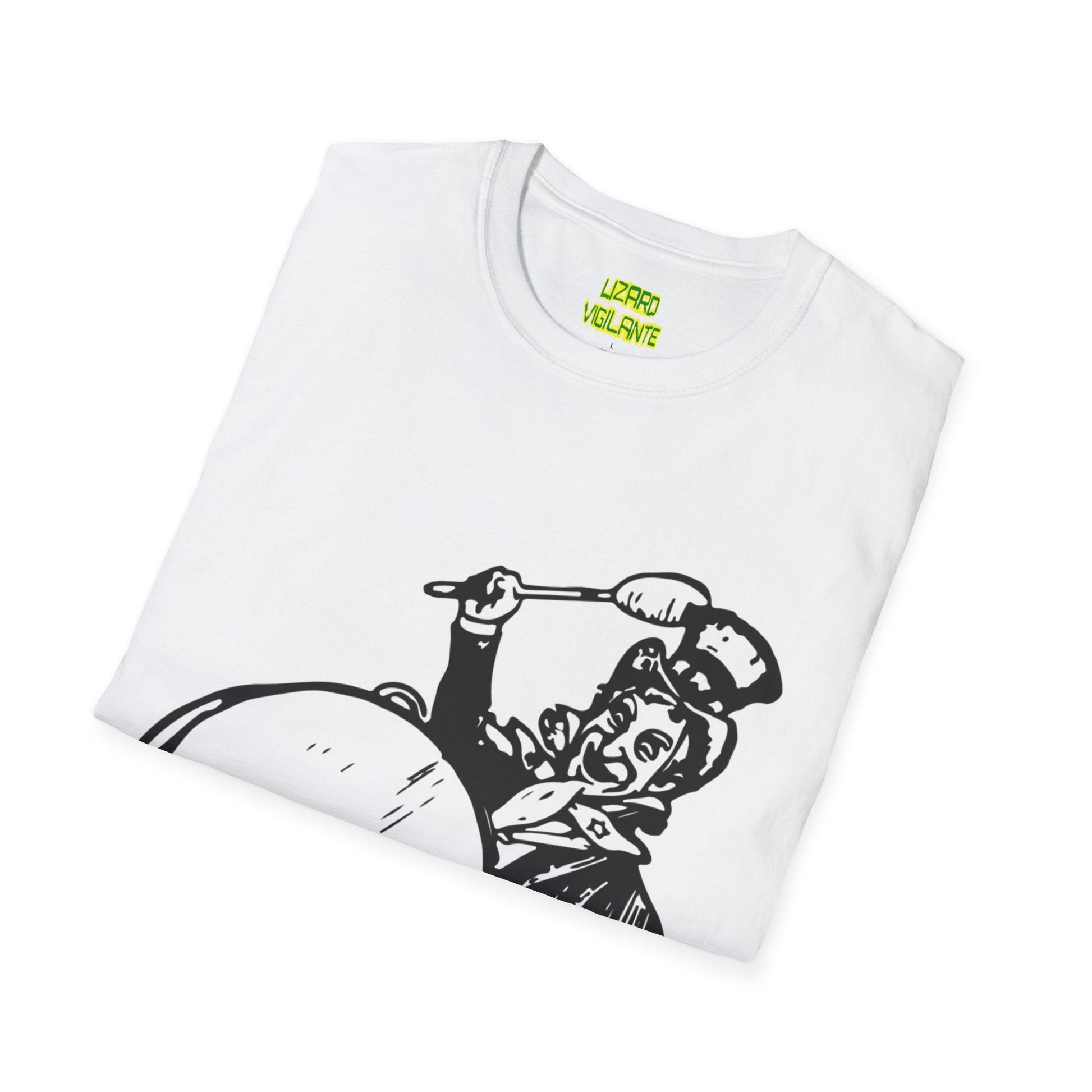 Uncle Sam Drums Unisex Softstyle T-Shirt, White - Lizard Vigilante