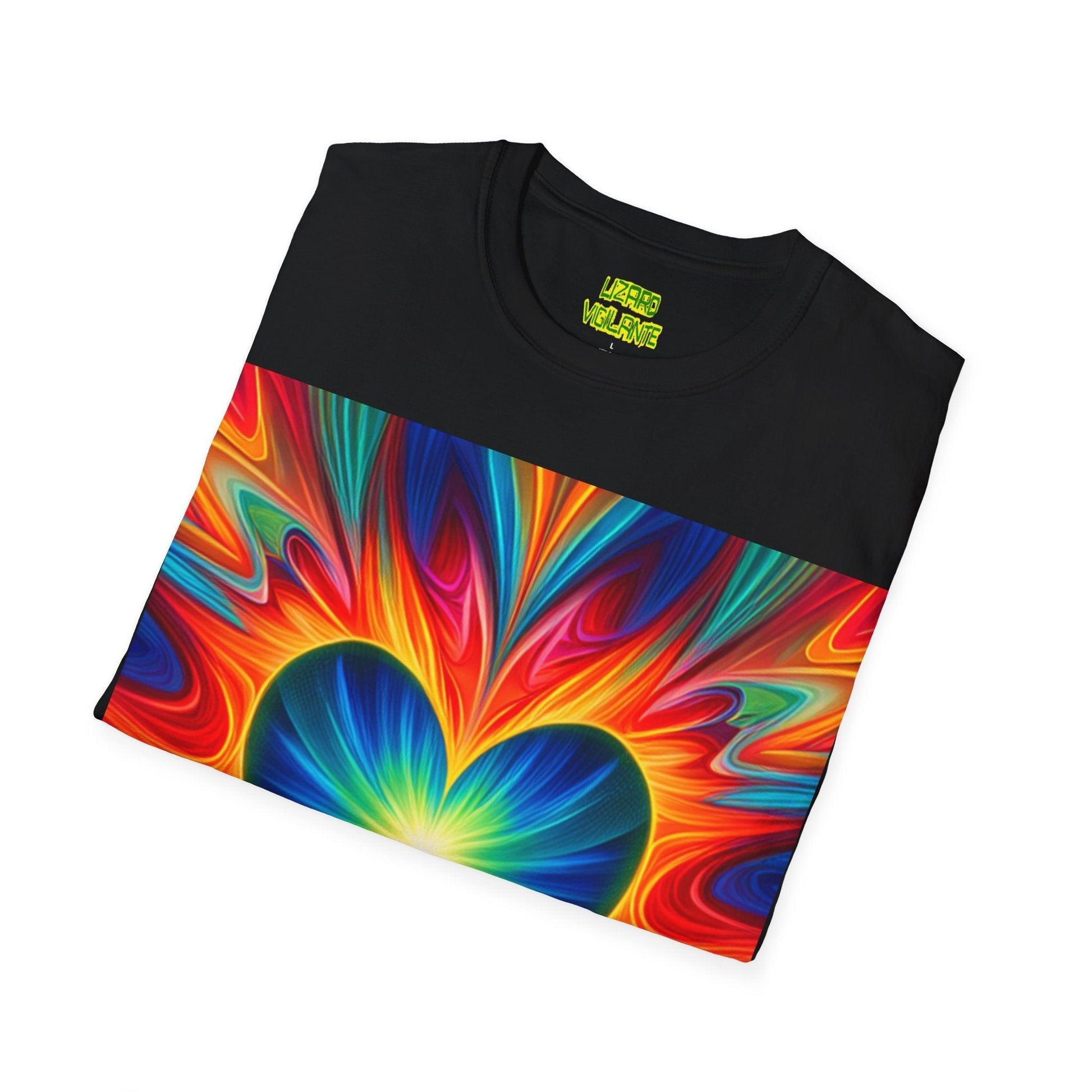 Psychedelic Heart Unisex Softstyle T-Shirt - Lizard Vigilante