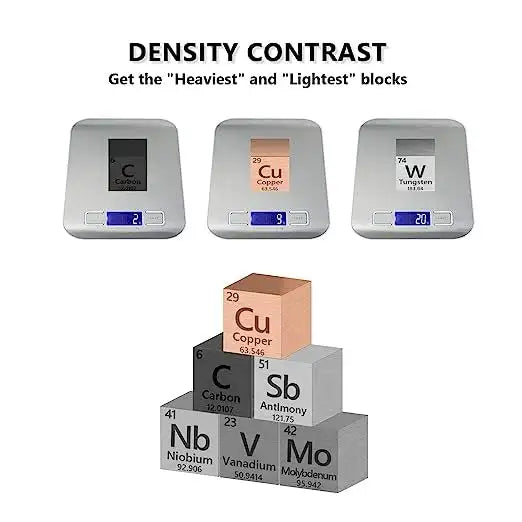 Metal Element Cube High Purity, Periodic Table Of Elements Collection For Element Collections Hobbies, Pure Tungsten Cube, Iron, Aluminum, Bismuth,