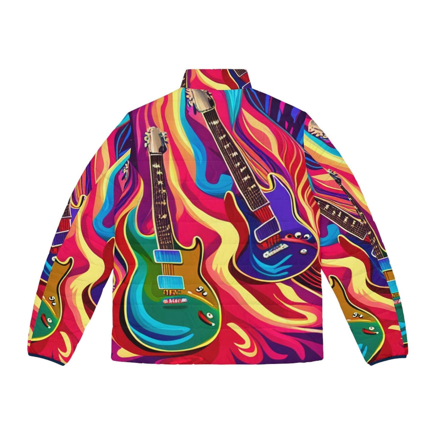 Psychedelic Things Men's Puffer Jacket - Lizard Vigilante