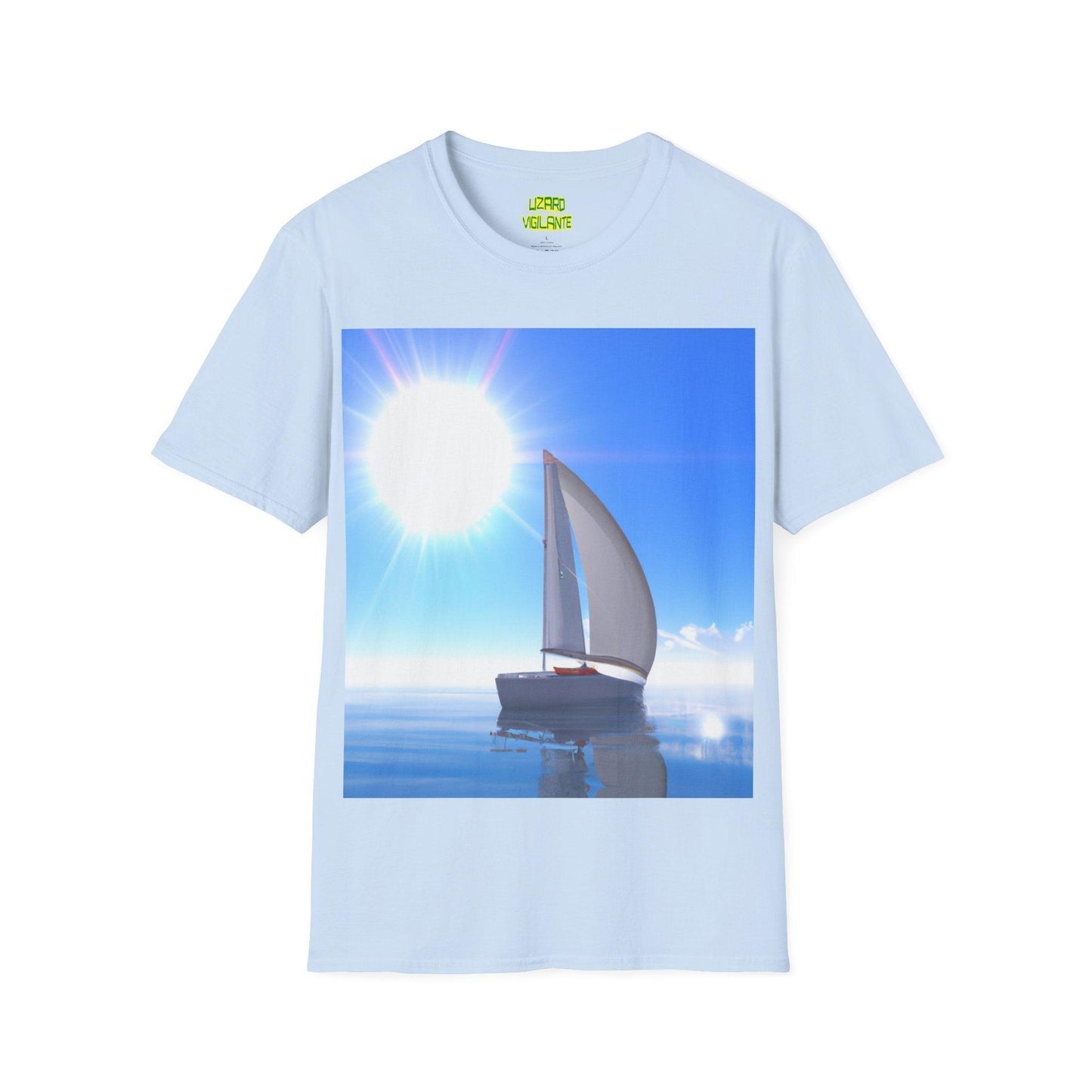 Sailing Boat Horiz Unisex Softstyle T-Shirt - Lizard Vigilante