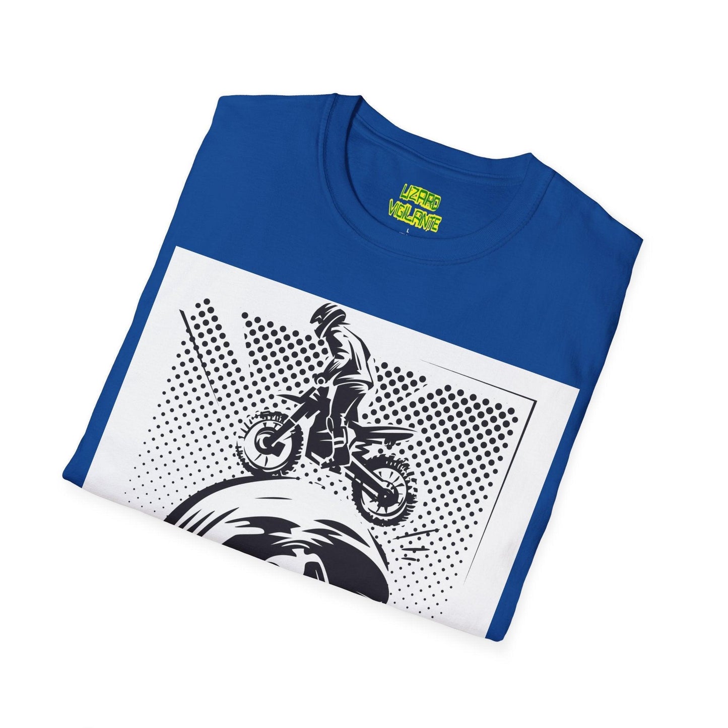 Off Road Motorcycle Skull Unisex Softstyle T-Shirt - Lizard Vigilante