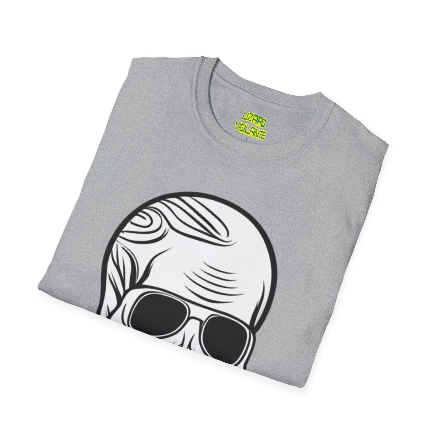 Skull Portrait Unisex Softstyle T-Shirt - Lizard Vigilante