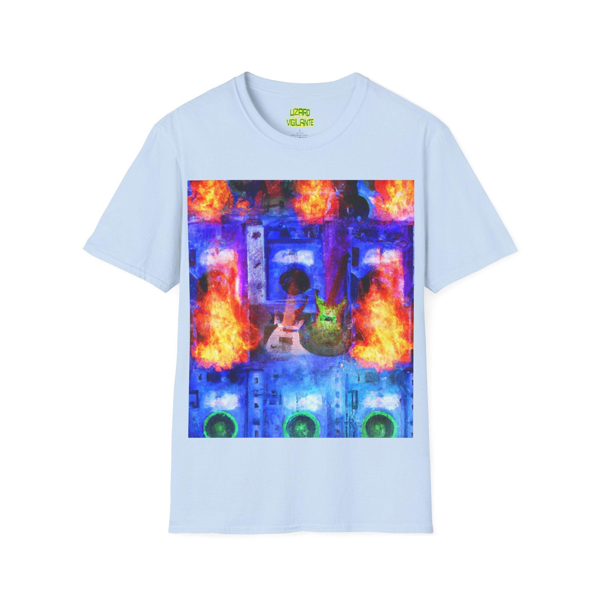 Rock Flame Unisex Softstyle T-Shirt - Lizard Vigilante