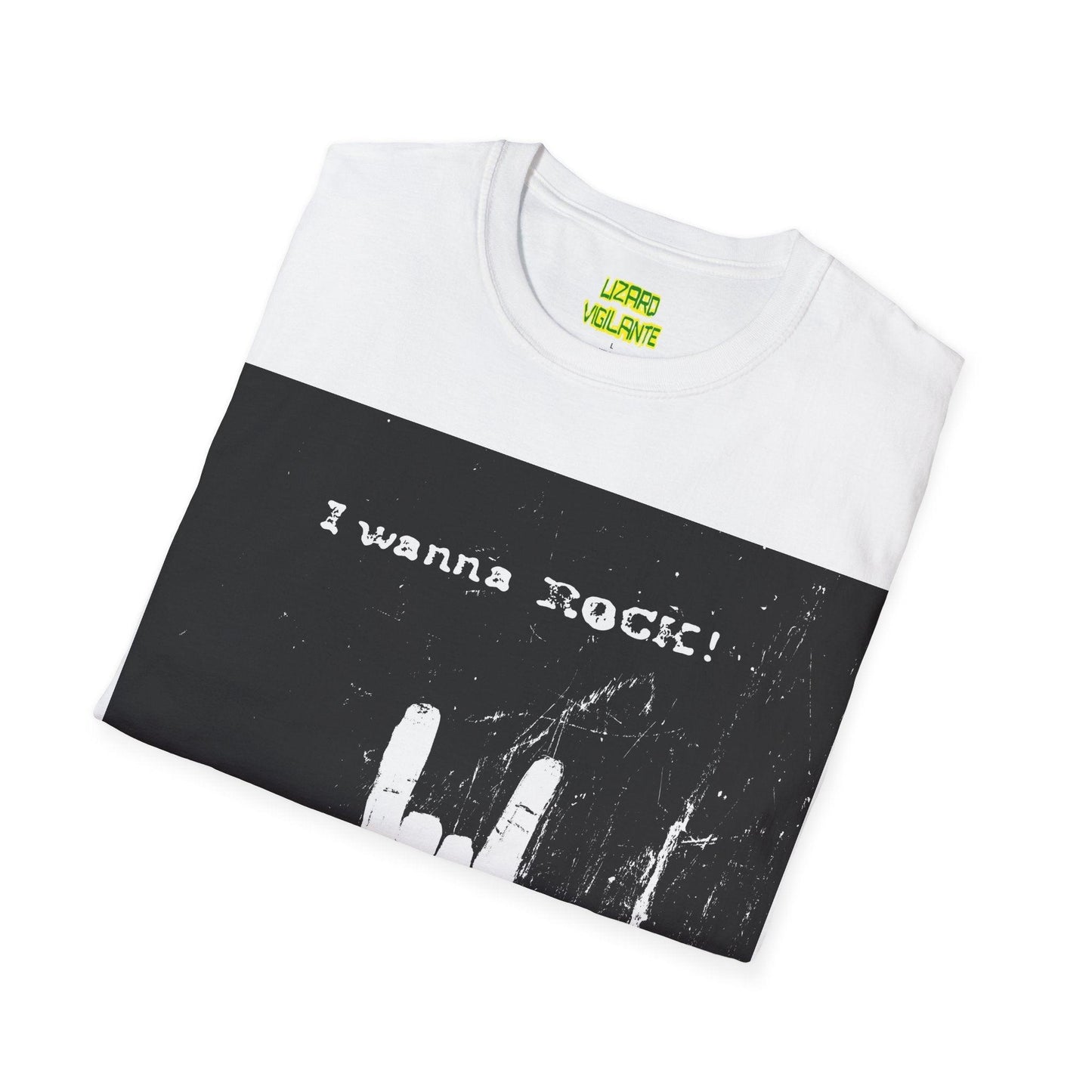 I Wanna Rock Unisex Softstyle T-Shirt - Lizard Vigilante