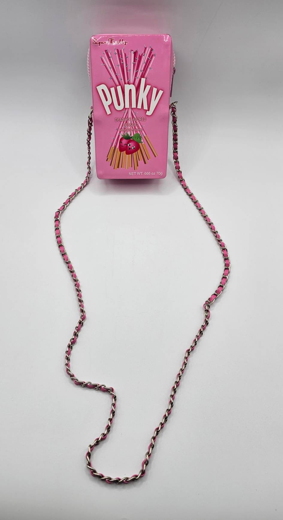 Snakk Attakk Pink Pocky Style Crossbody Bag