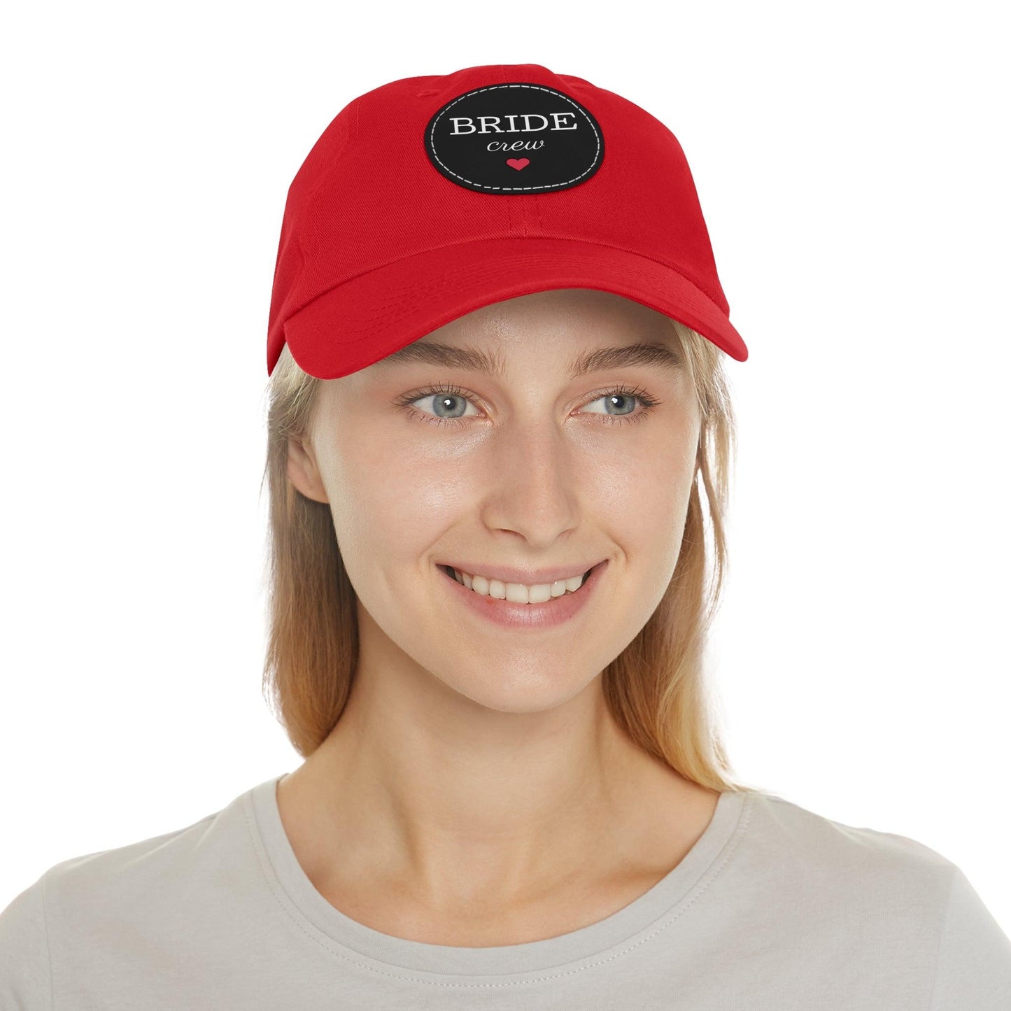 Bride Crew Dad Hat with Leather Patch (Round) - Lizard Vigilante