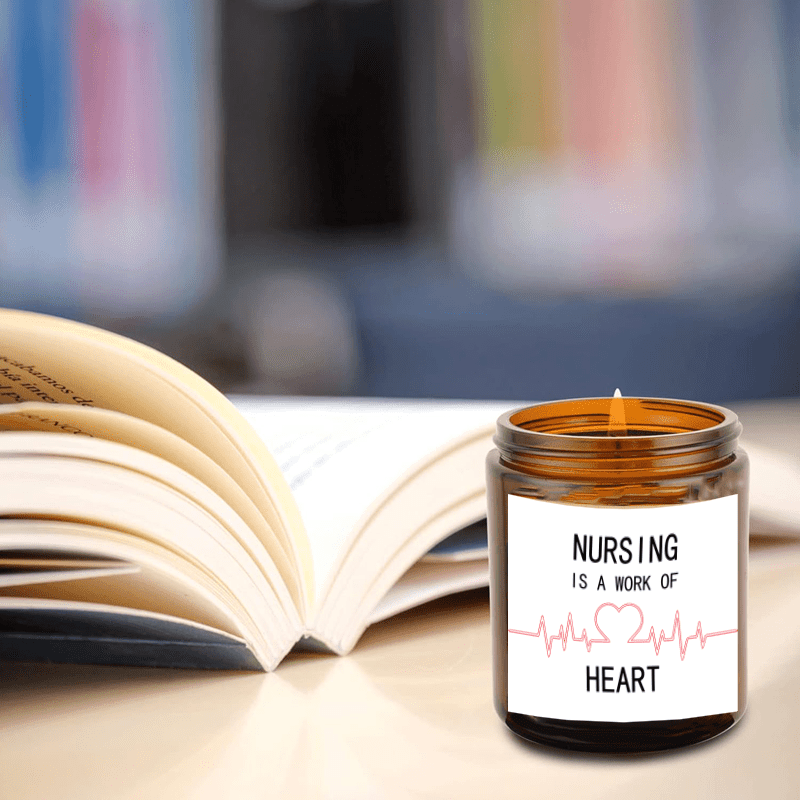 Lavender Scented Candle 5.3oz - Perfect Appreciation Gift for Nurses, Nursing Students, and Paramedics on Nurses' Day, Birthday, Graduation, or Thanksgiving - Unique and Meaningful Present, Women Men, Labor And Delivery, Nurs
