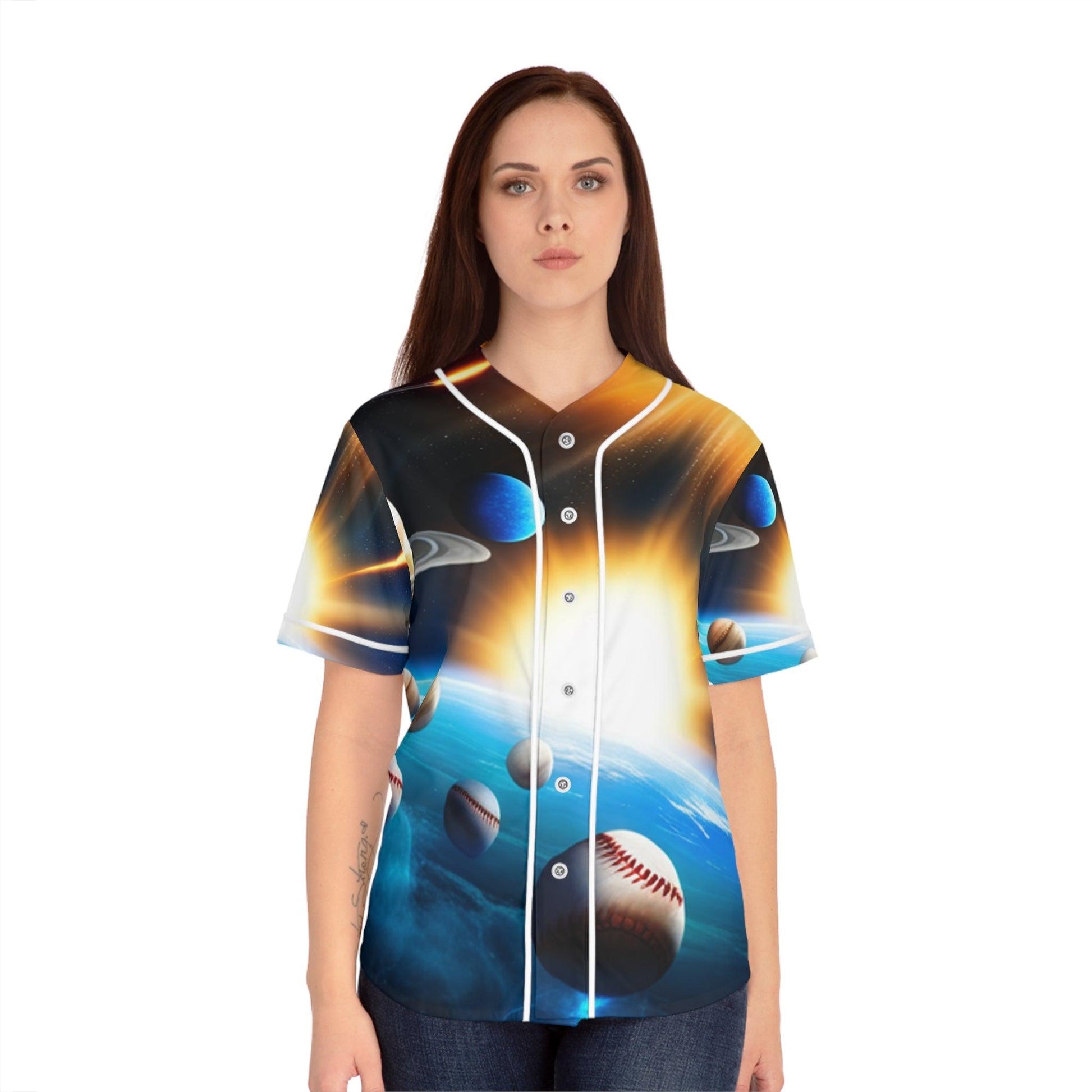 Women's Baseball Jersey (AOP) - Lizard Vigilante