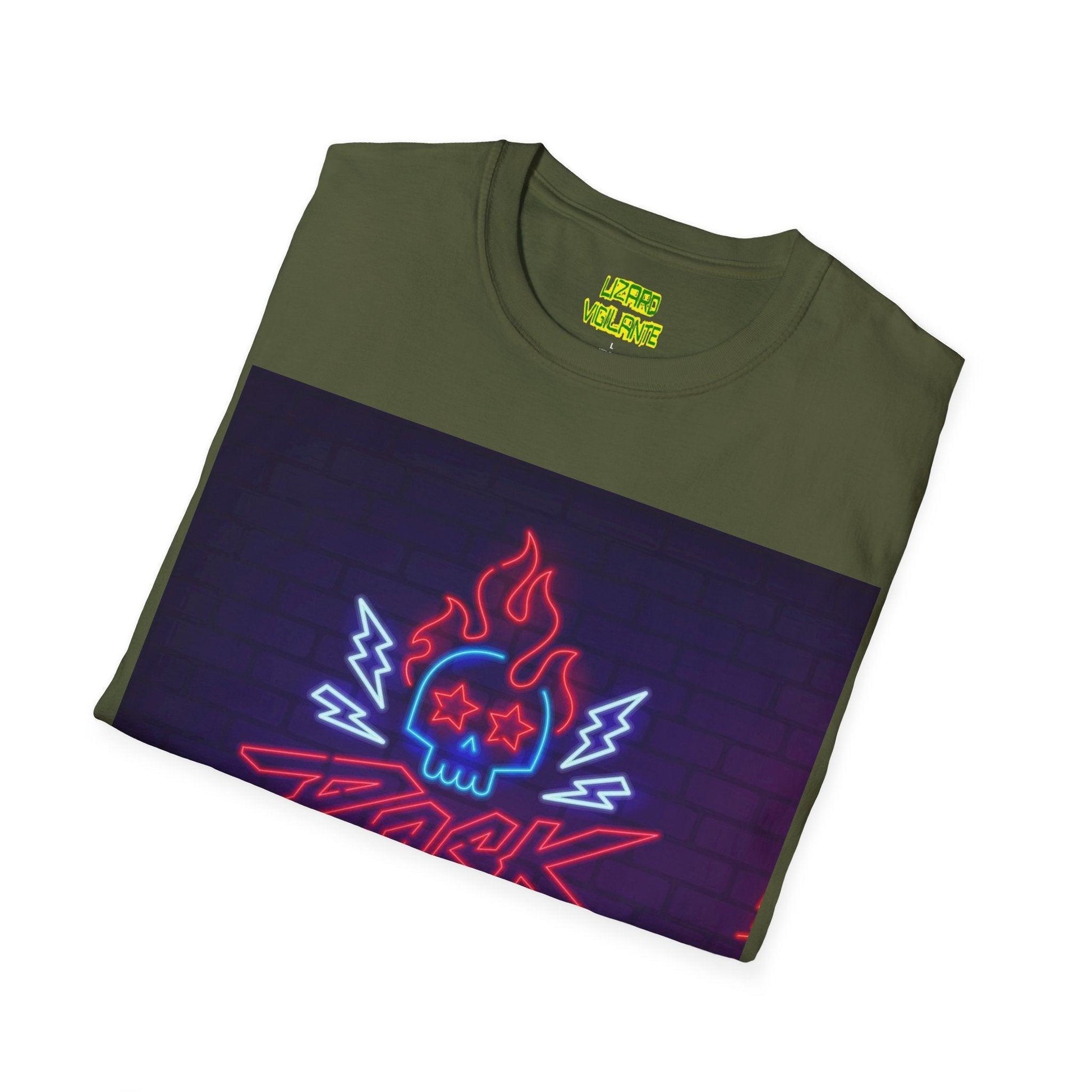 Neon Rock Festival Unisex Softstyle T-Shirt - Lizard Vigilante