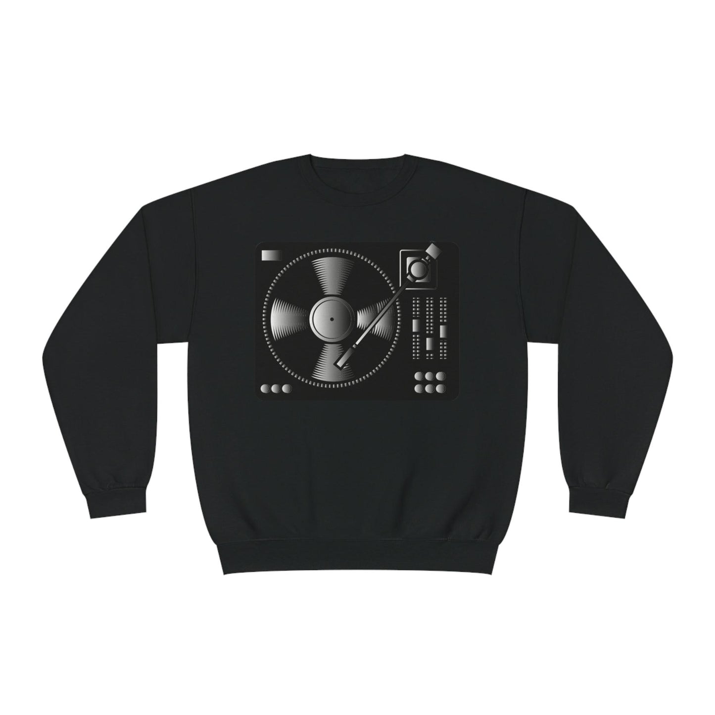 Turntable Record Player Unisex NuBlend® Crewneck DJ Sweatshirt - Lizard Vigilante