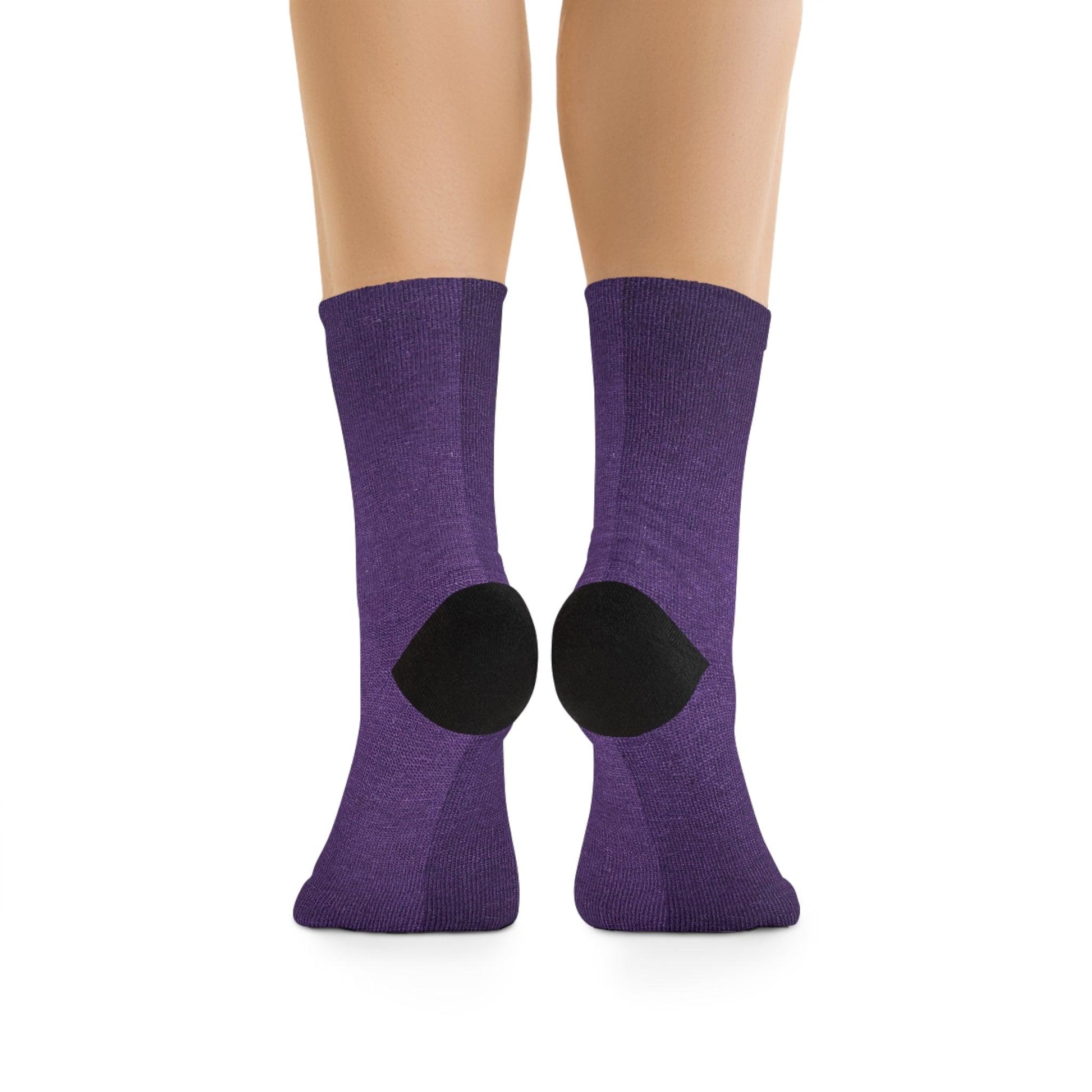 Faux Purple Silk Recycled Poly Socks - Lizard Vigilante