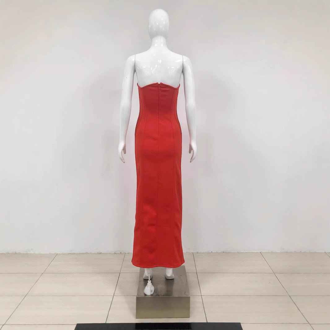 European Elegant Strapless :Sexy Long Dress