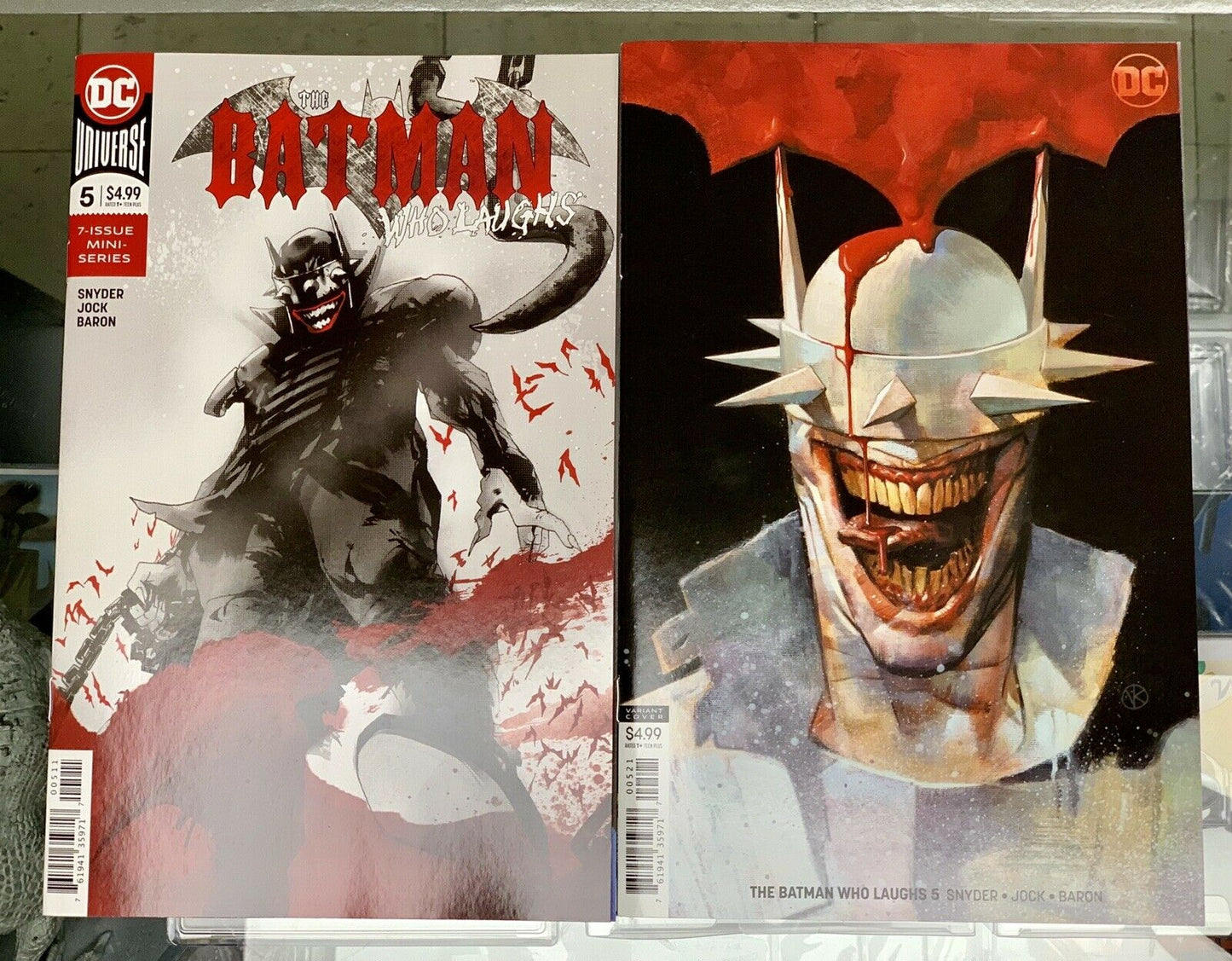Batman Who Laughs #5 Set Of 2 Jock Cover & Kalvachev Variant DC Comics 2019