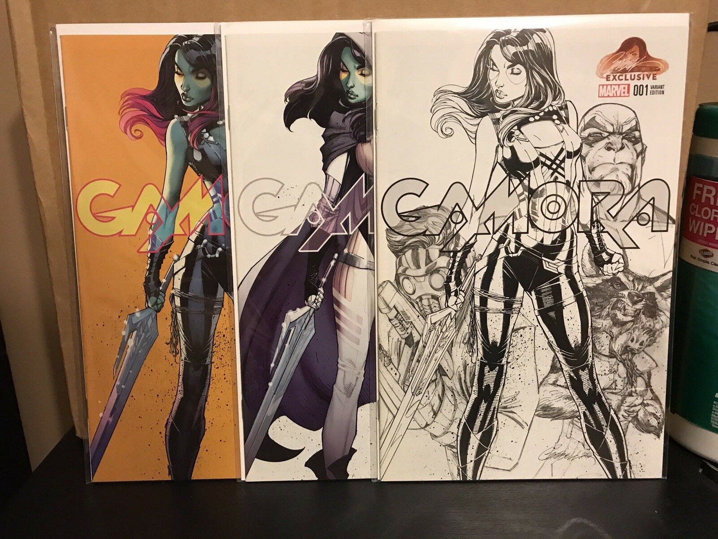 Gamora #1 WebsIte Exclusive J Scott Campbell Set Of 3 Guardians Of The Galaxy