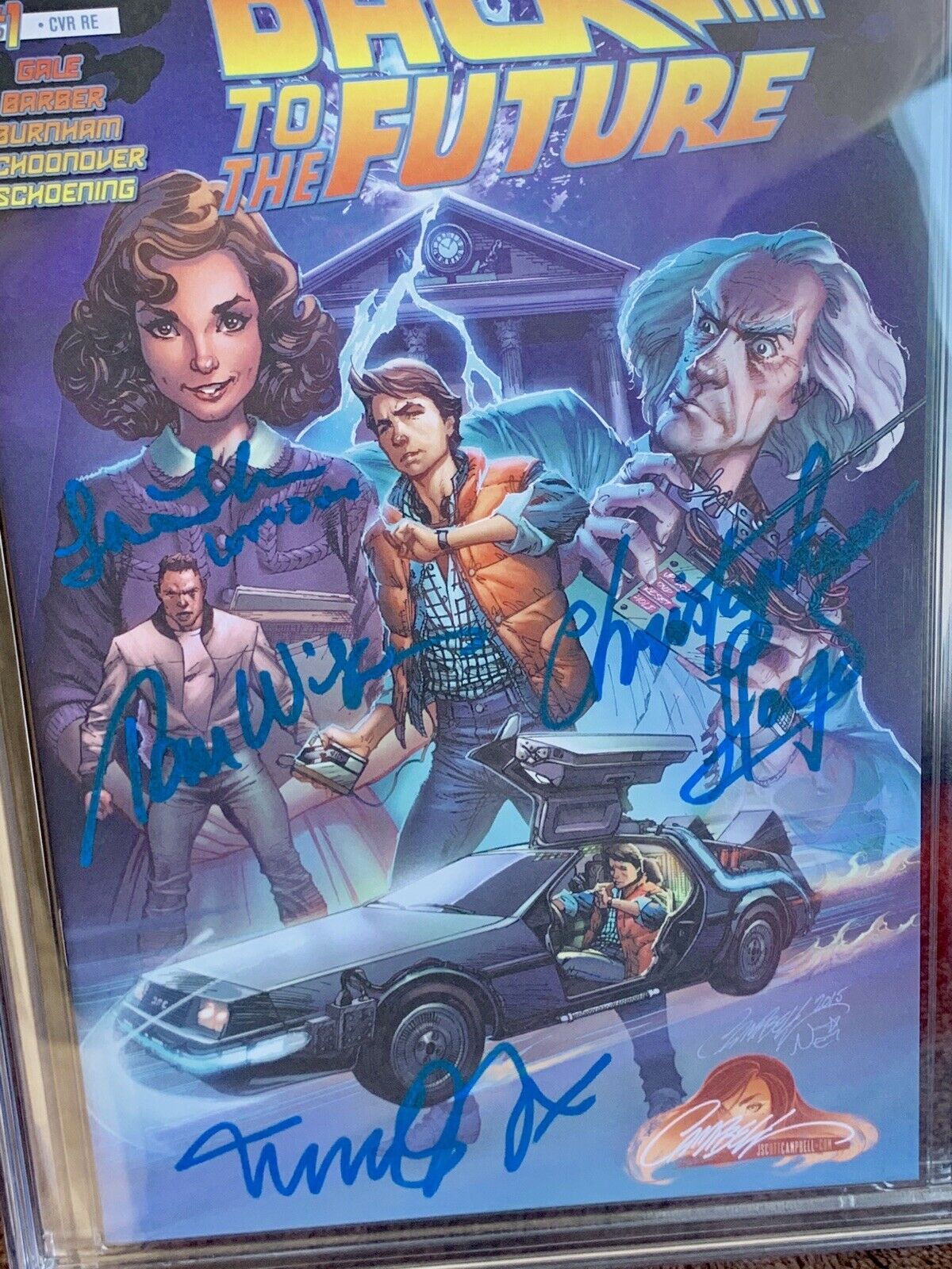 Back To The Future 1 CGC 9.9 4X Cast Signed Campbell Variant Michael J Fox Lloyd