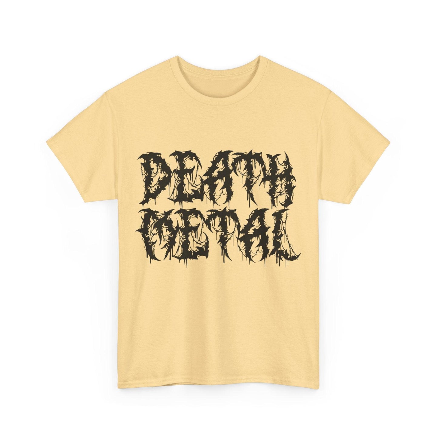 DEATH METAL Scary Lettering Unisex Heavy Cotton Tee - Lizard Vigilante