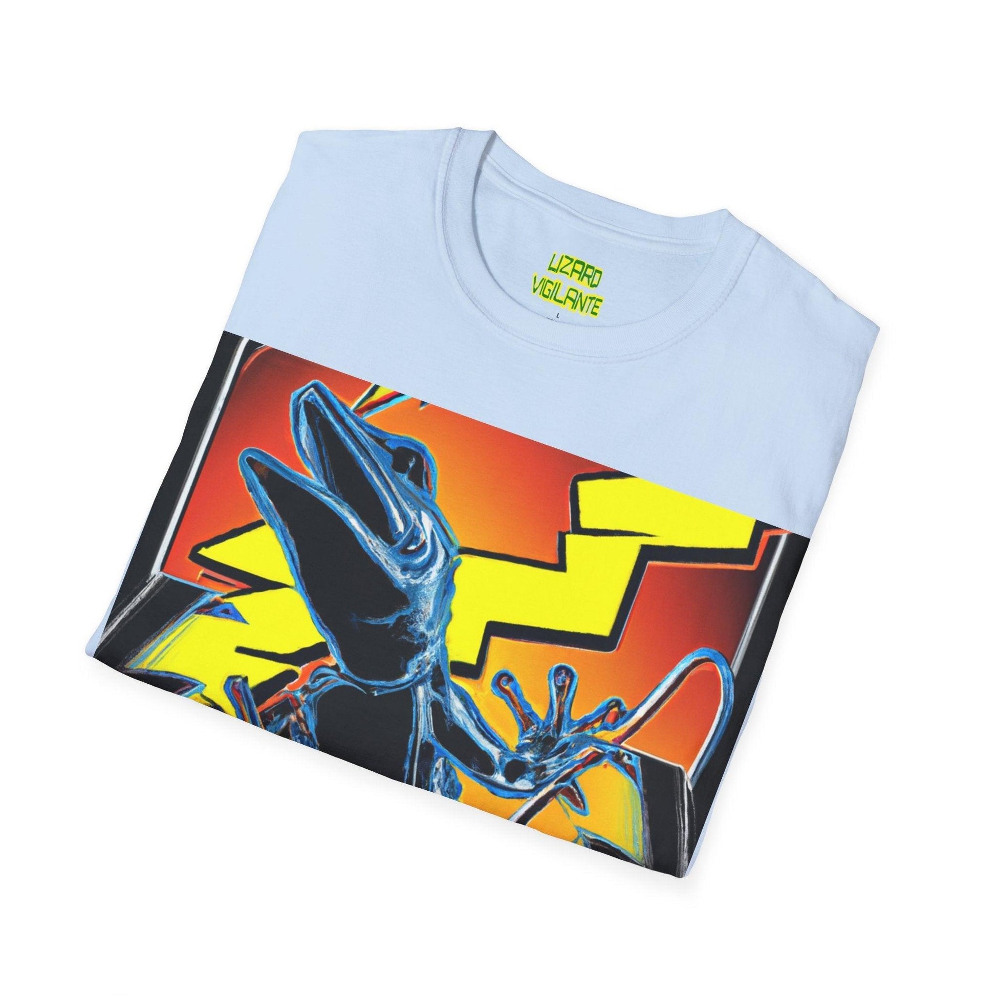 Lizard Lightning Graphical Unisex Softstyle T-Shirt - Lizard Vigilante