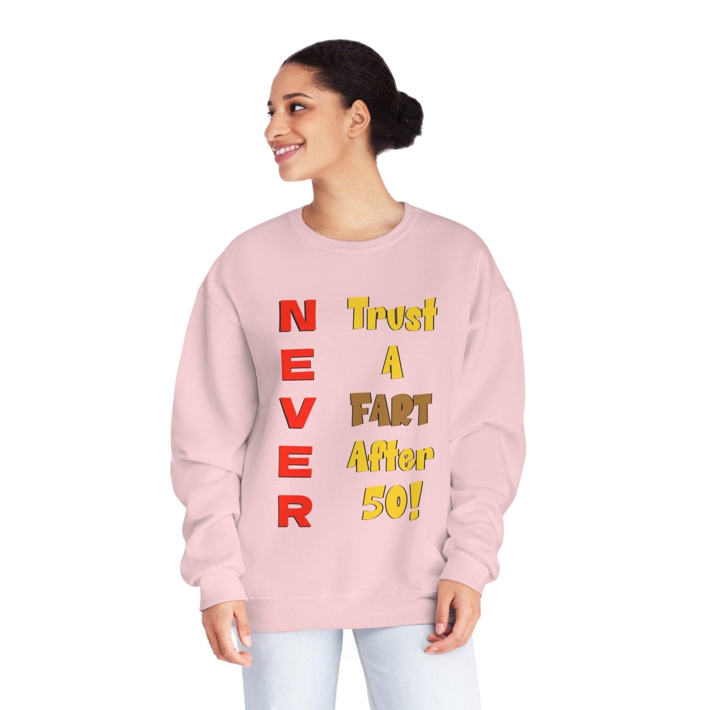 NEVER Trust a Fart After 50! Unisex NuBlend® Crewneck Sweatshirt! - Lizard Vigilante