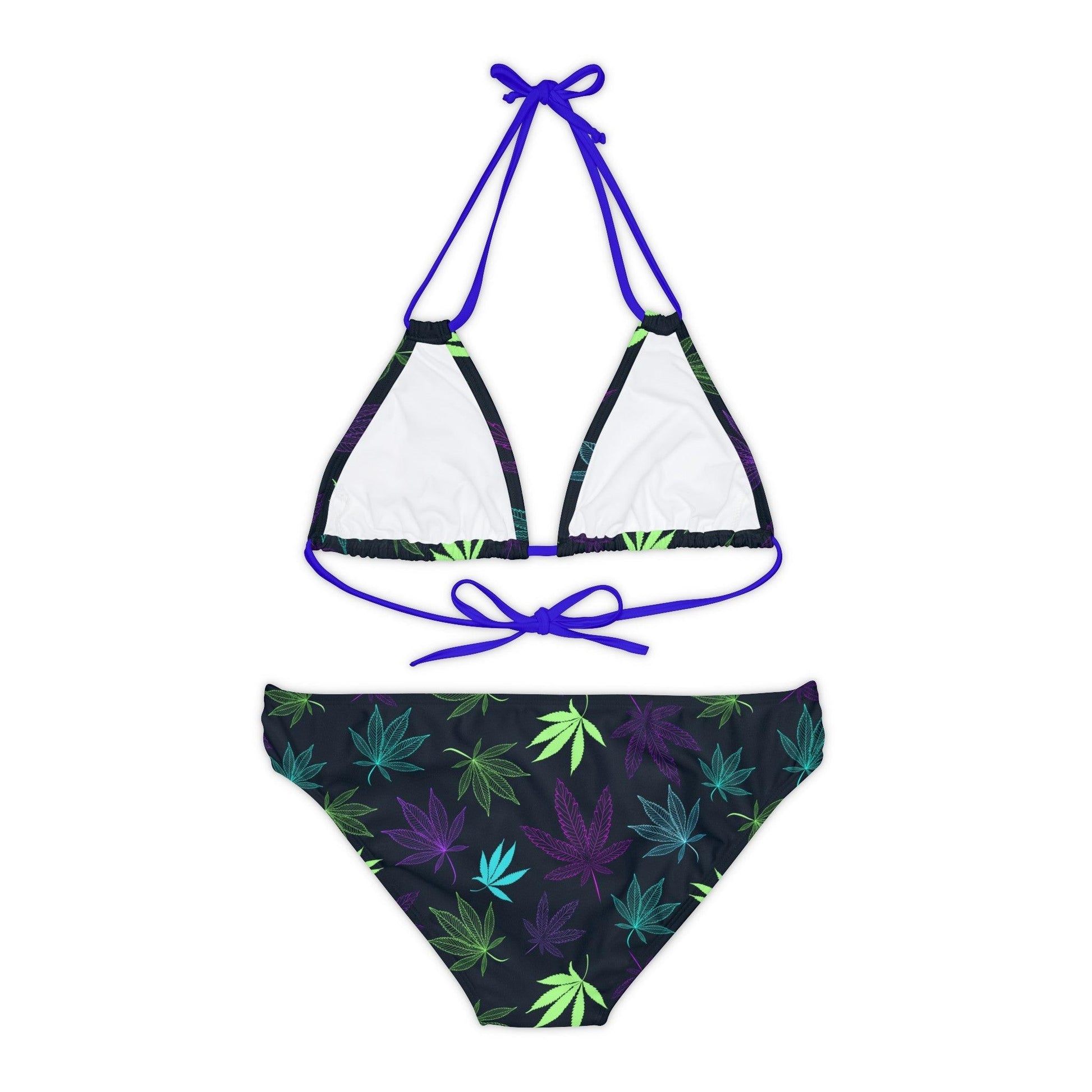 Happy Strappy Pot Leaf Bikini Set | We'd Buy - Premium All Over Prints from Printify - Just $62.99! Shop now at Lizard Vigilante