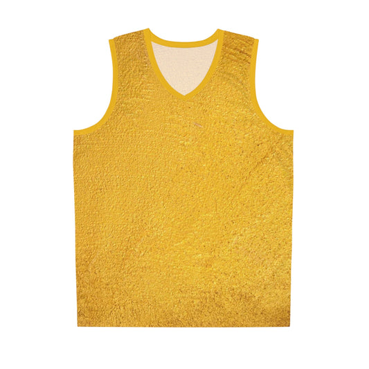Faux Gold Cloth Basketball Jersey (AOP) - Lizard Vigilante