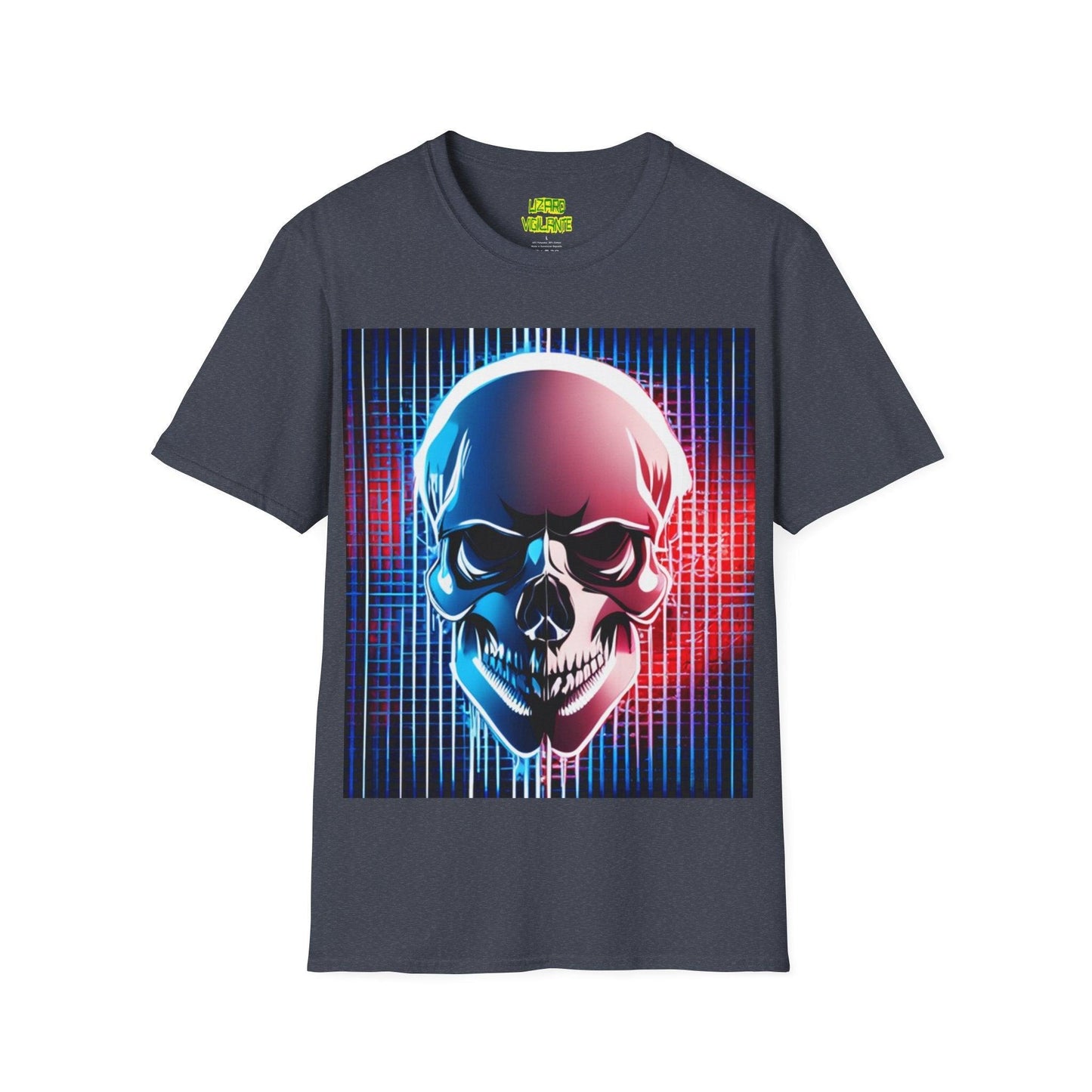 Grid Skull Unisex Softstyle T-Shirt - Lizard Vigilante