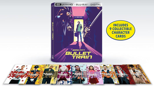 Bullet Train - Limited Edition Steelbook + Cards (4K / Blu-Ray + Digital)