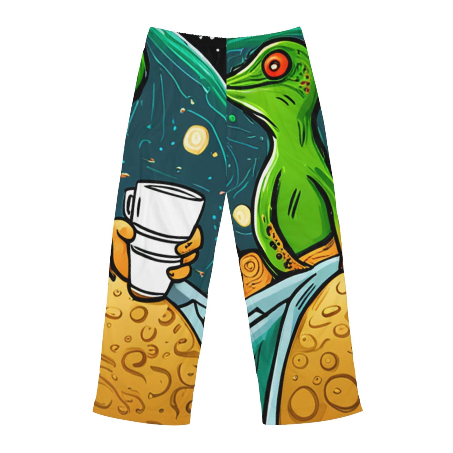 Lizard Vigilante Premium Coffee SideEye Men's Pajama Pants - Lizard Vigilante