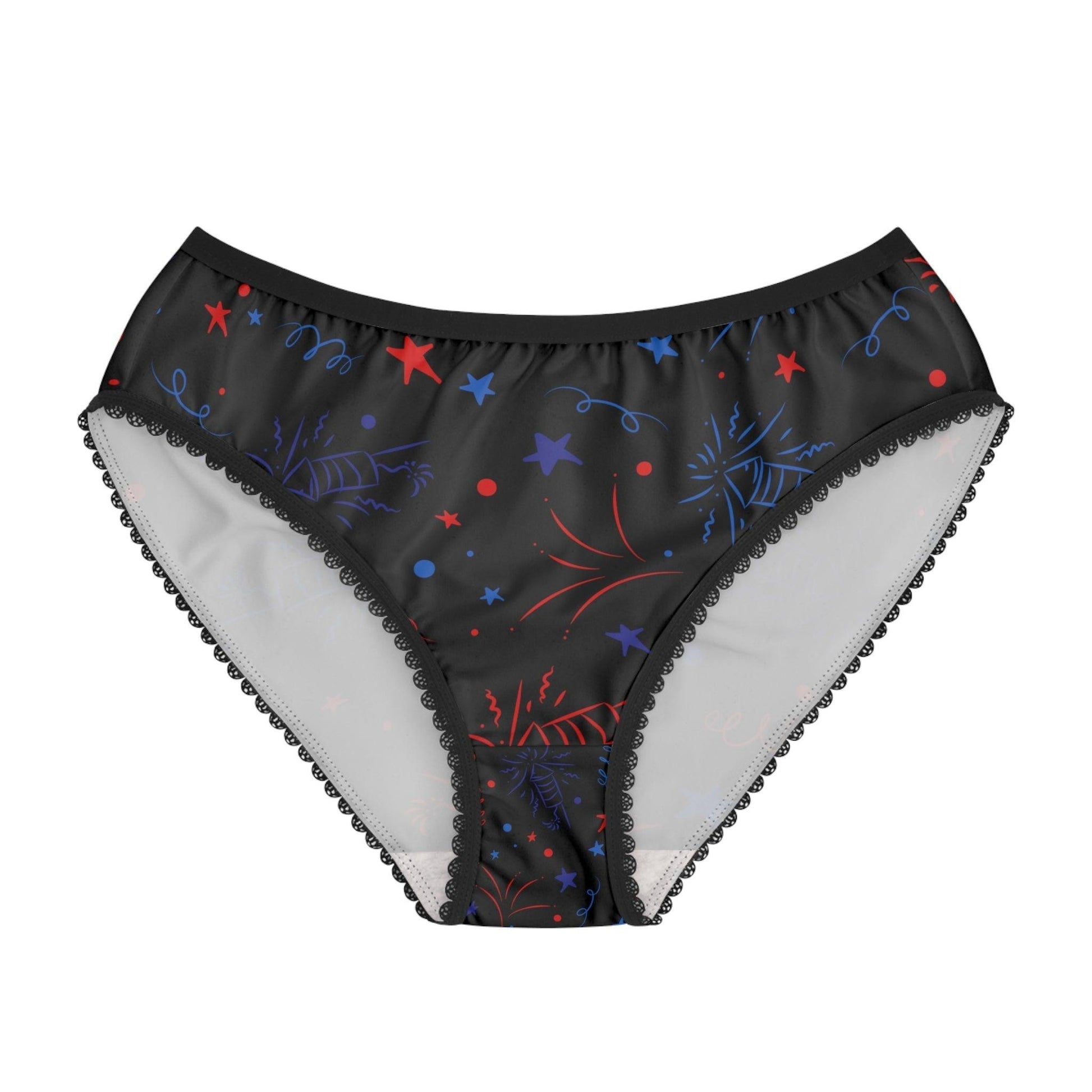 Fireworks Black Women's Briefs - Lizard Vigilante