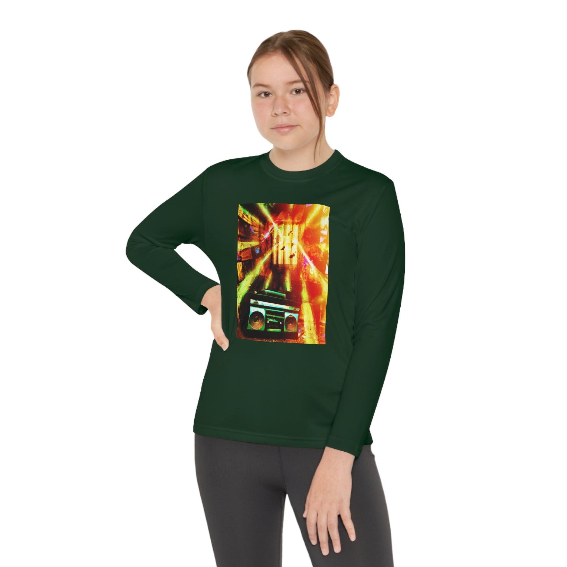 Prison BoomBox Light Burst Youth Long Sleeve Competitor Tee - Lizard Vigilante